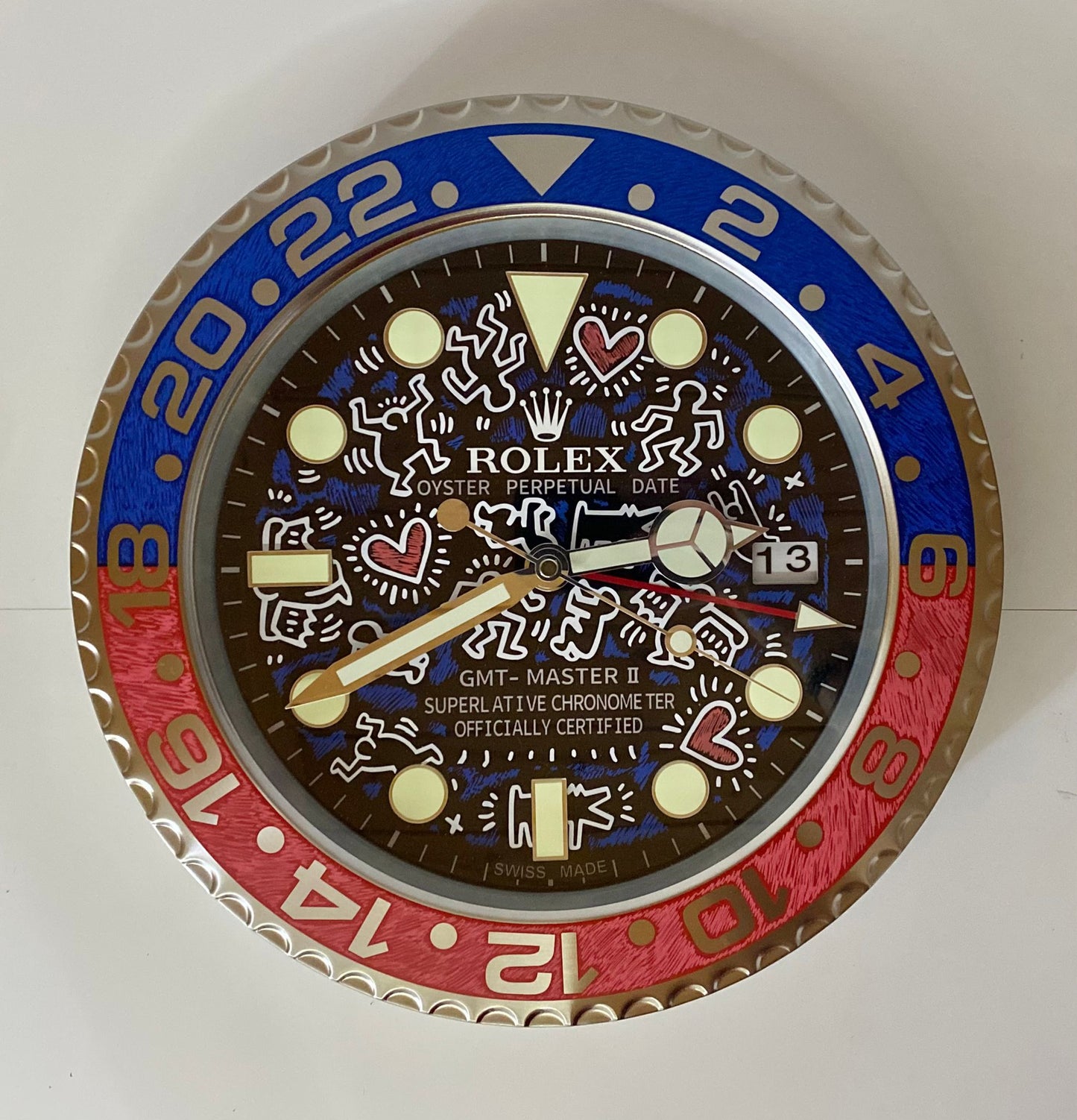 Orologio Gmt Keith Haring Custom da muro