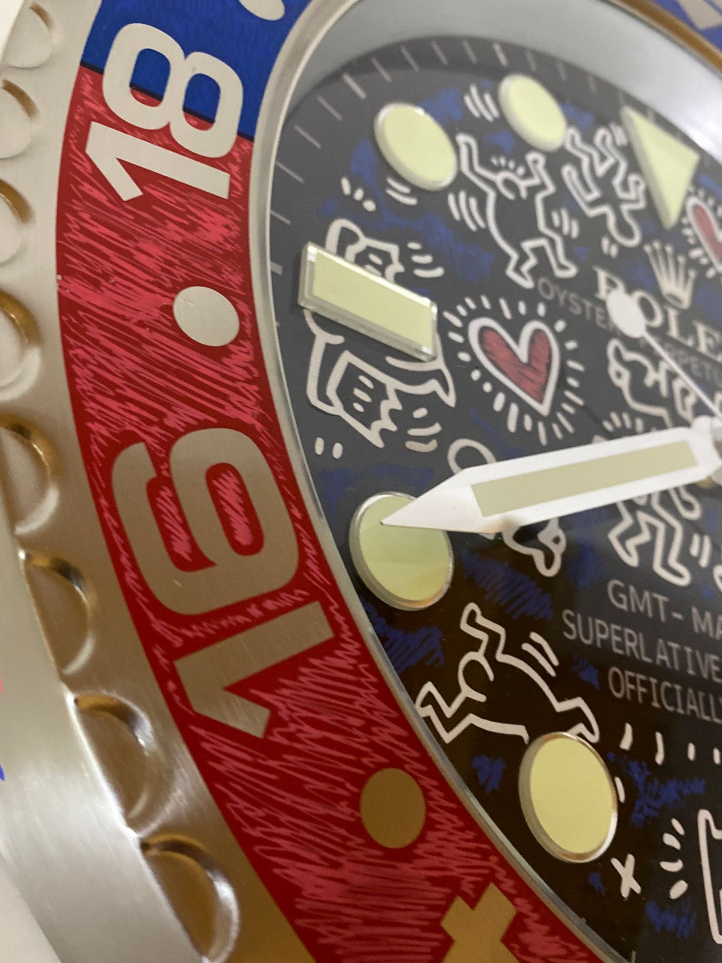 Orologio Gmt Keith Haring Custom da muro