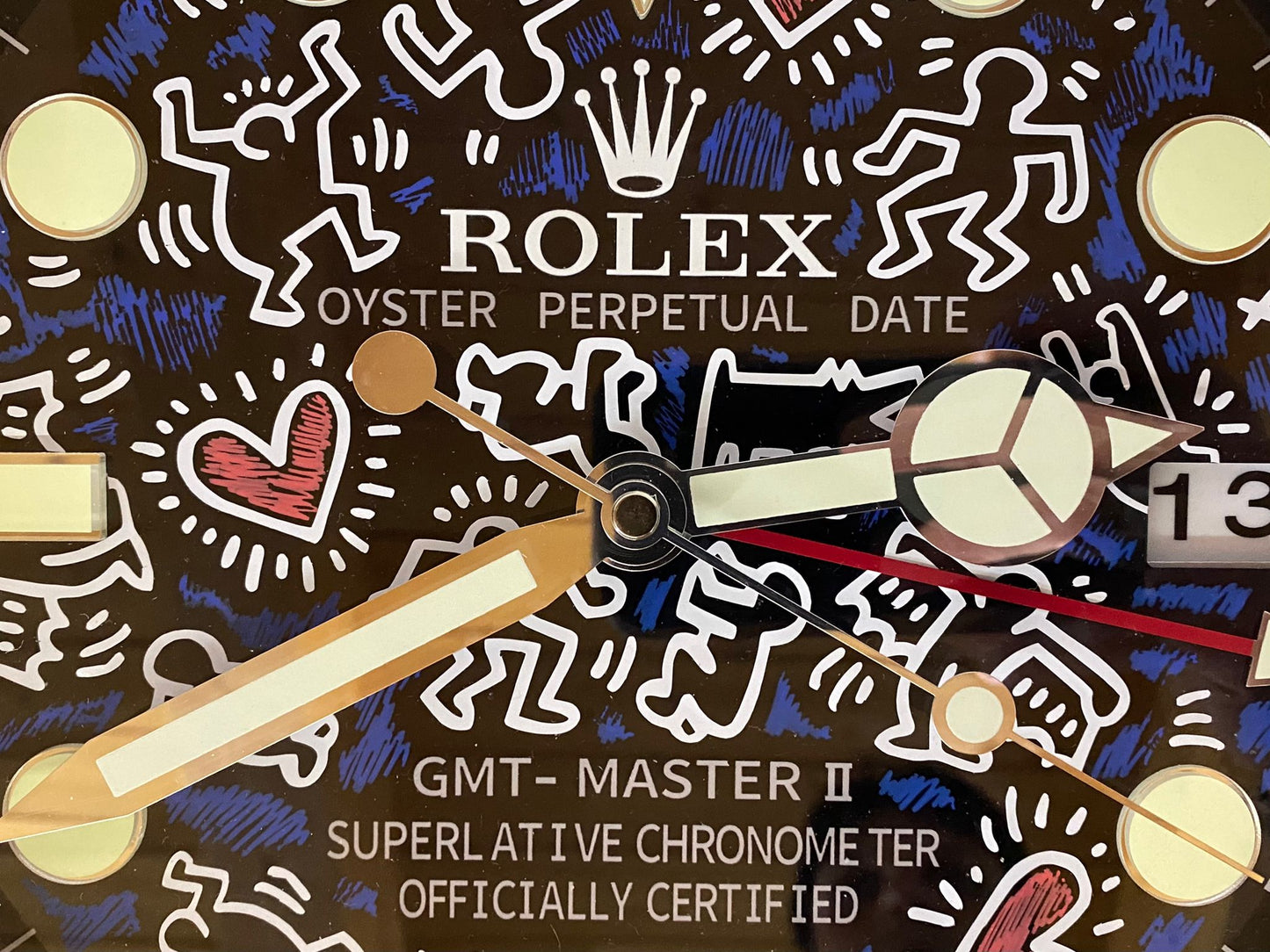 Orologio Gmt Keith Haring Custom da muro