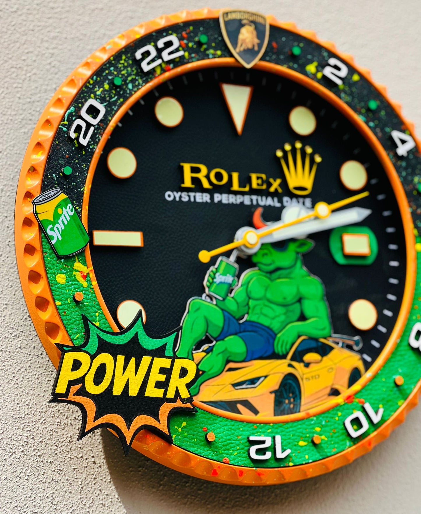 Orologio Custom Gmt The Lamborghini Bull da muro