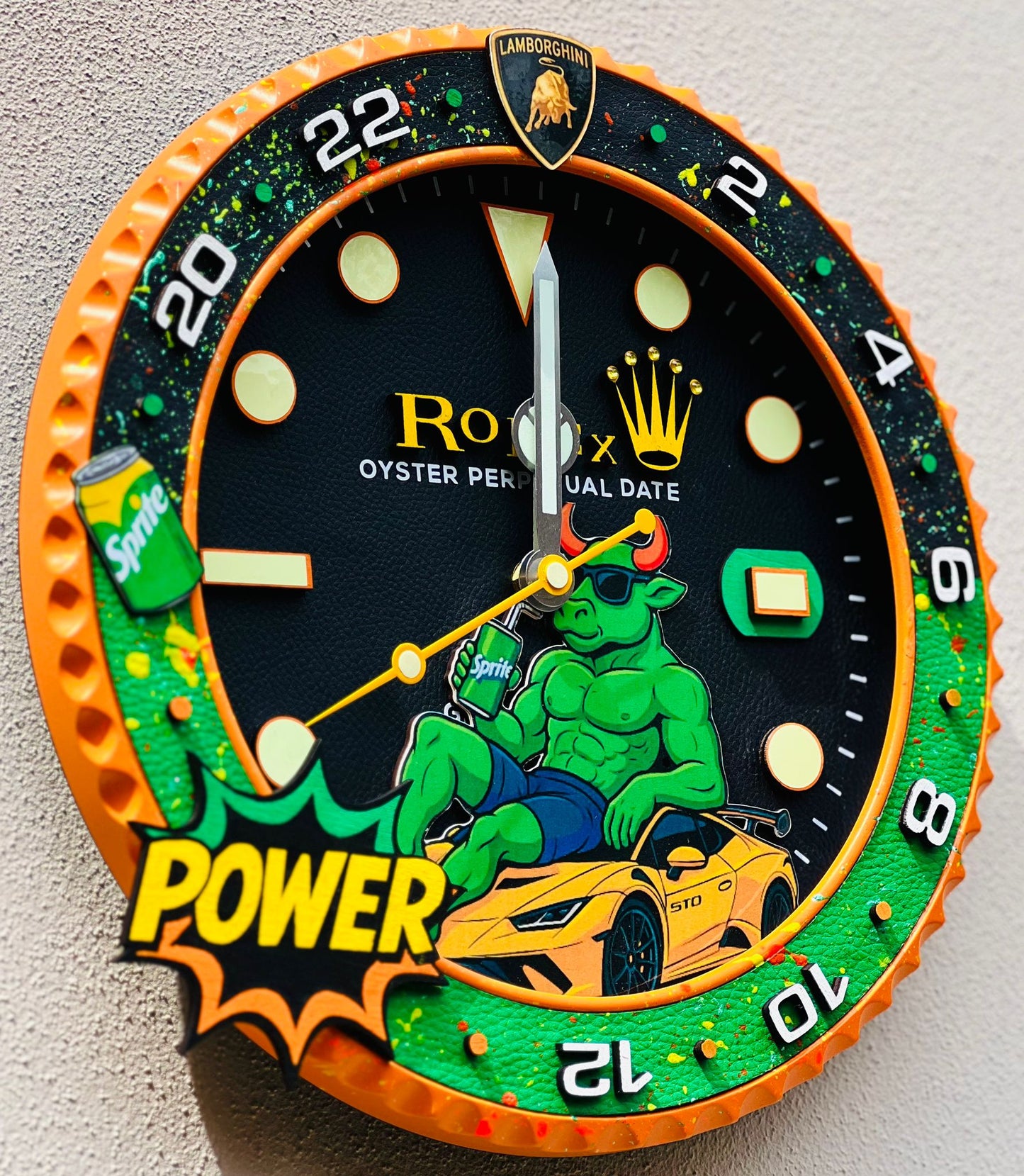 Orologio Custom Gmt The Lamborghini Bull da muro