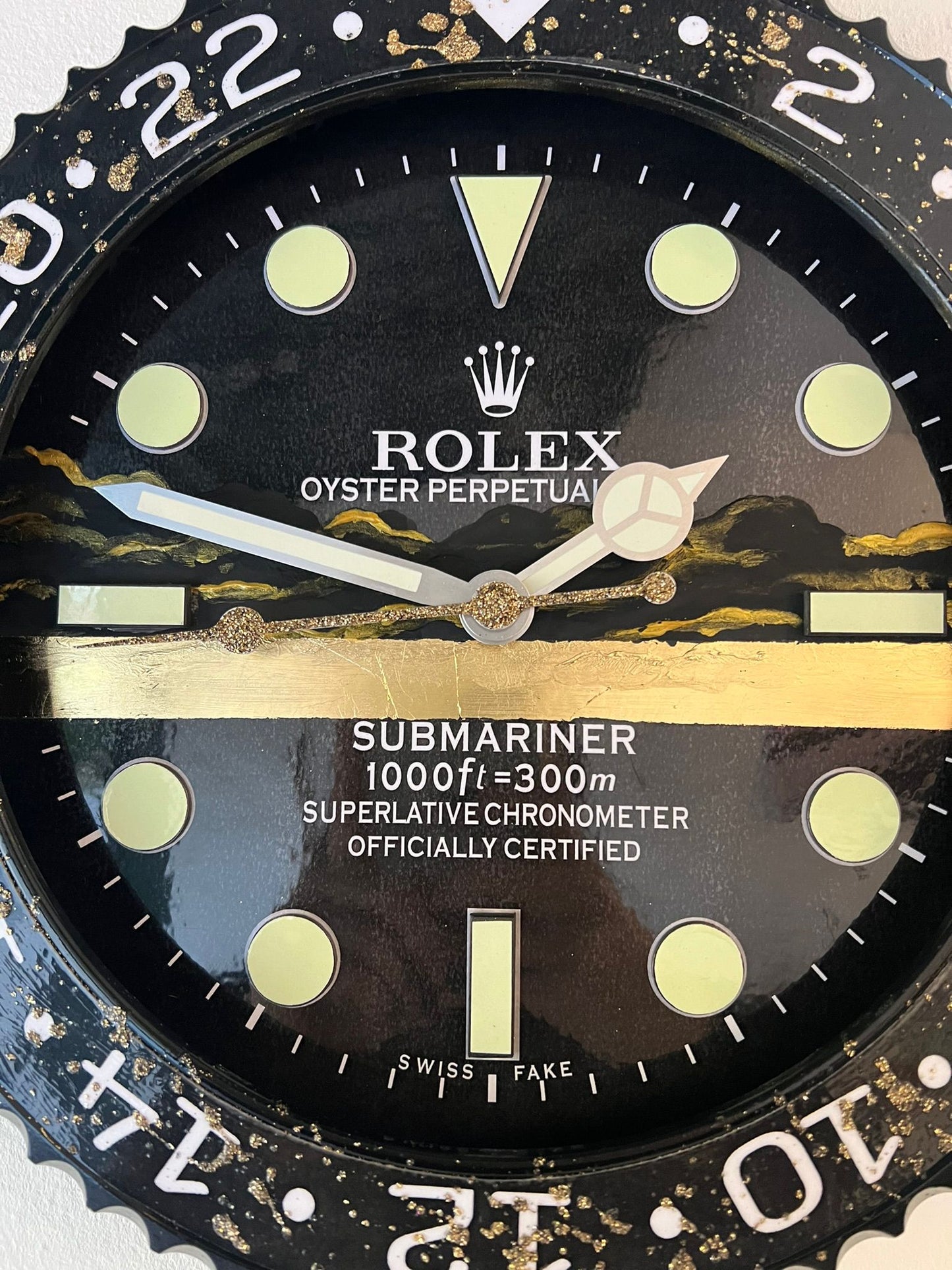 Orologio Submariner Deep Black Custom da muro