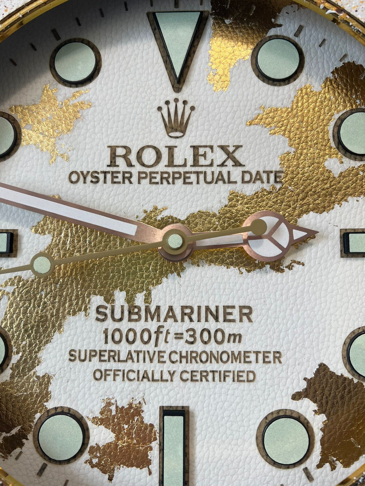 Orologio Custom Submariner Golden Skin da muro