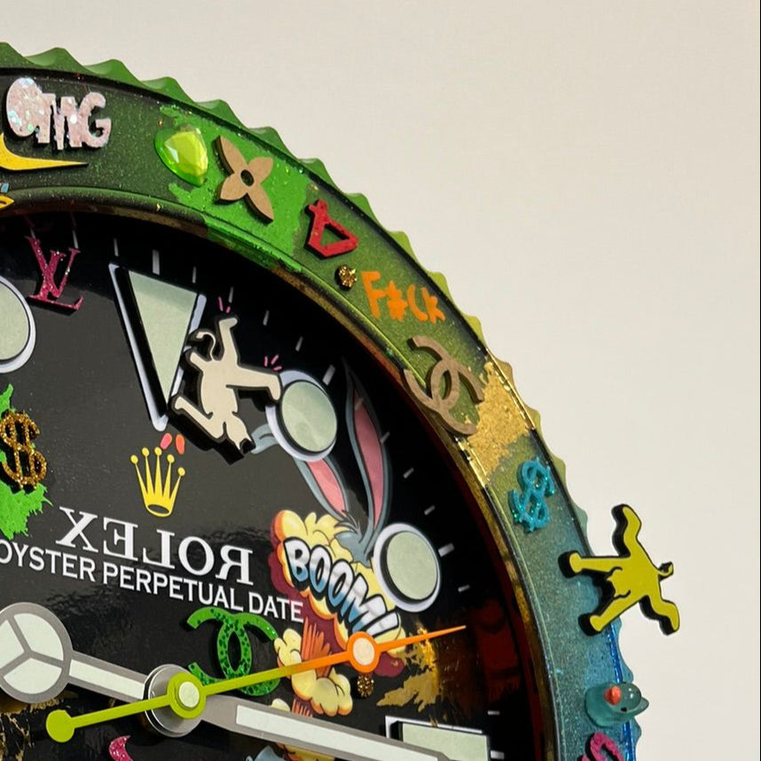 Orologio Custom Submariner The Crazy Rabbit da muro