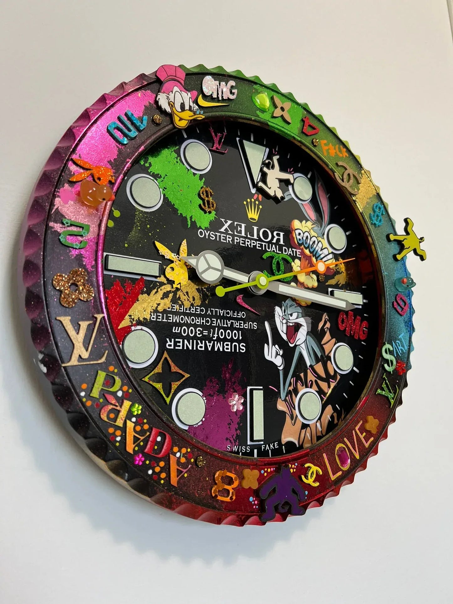 Orologio The Crazy Rabbit Custom da Parete - Moon24