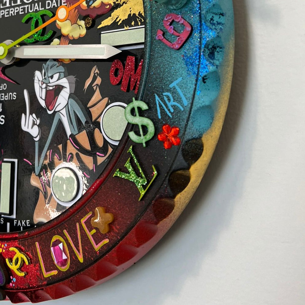 Orologio Custom Submariner The Crazy Rabbit da muro