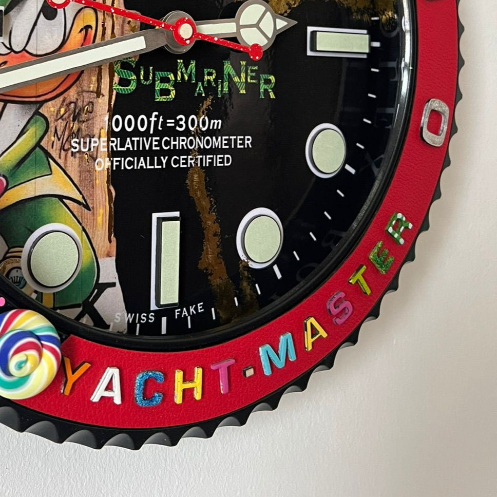 Orologio Custom Sub-Master The Crazy Duck da muro