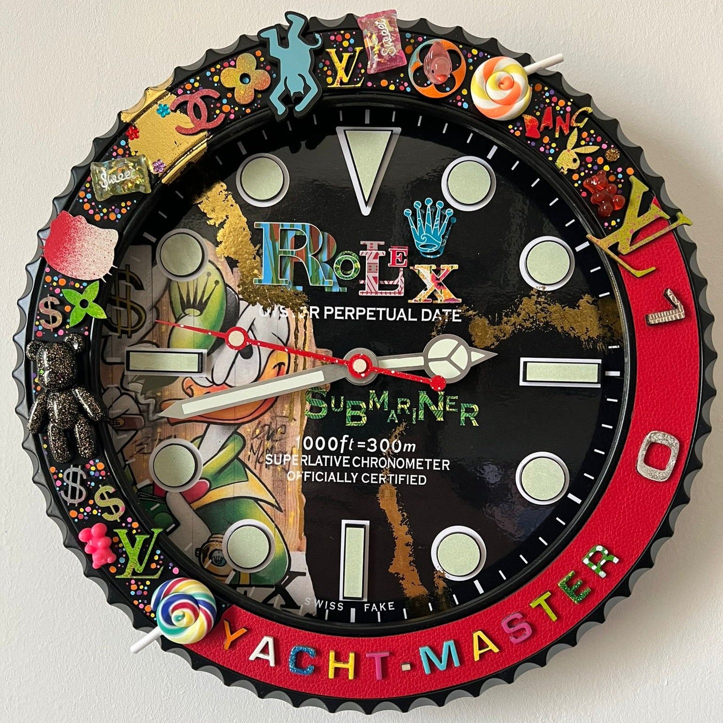 Orologio Custom Sub-Master The Crazy Duck da muro