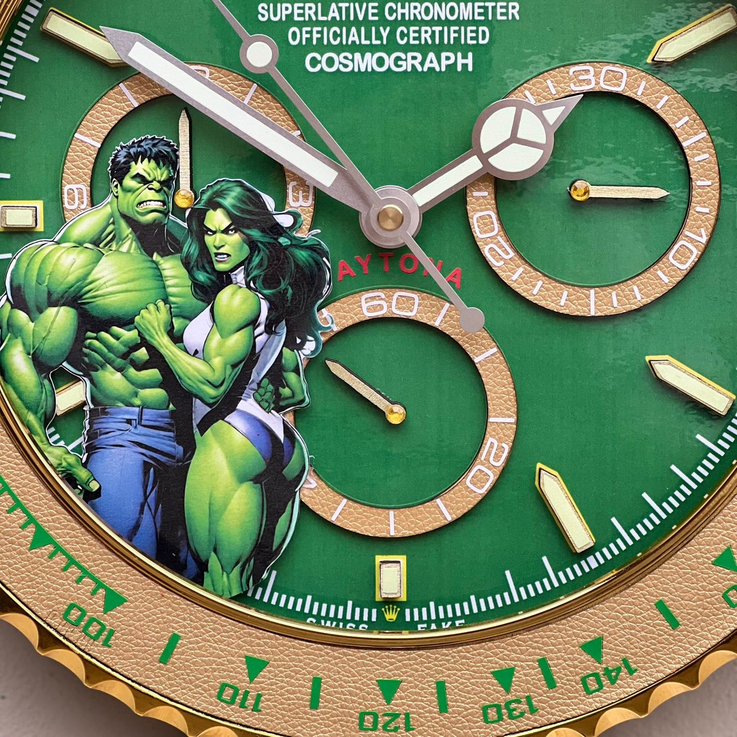 Orologio “Green Force – Daytona Hulk Edition” Custom da Parete