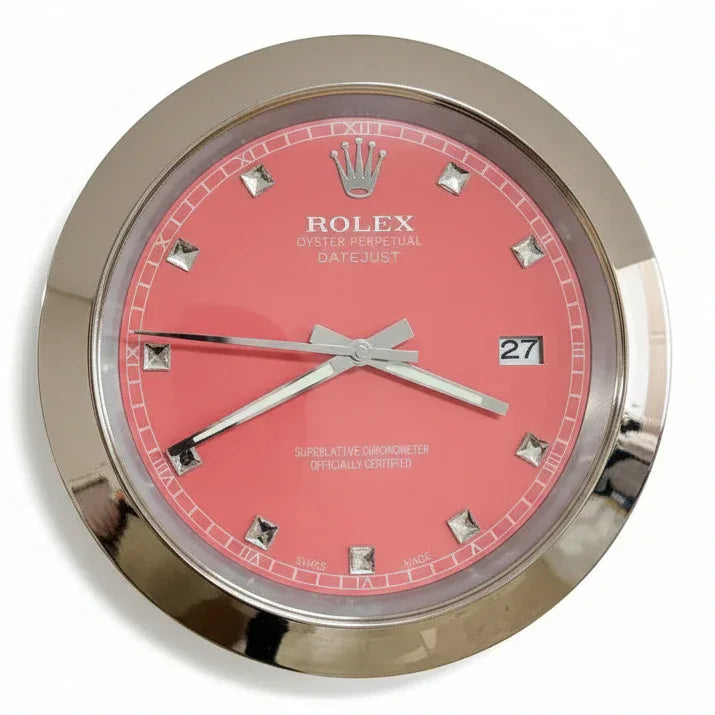 Orologio da Parete DateJust Cristal 35cm Acciaio Inox Luxury - Moon24