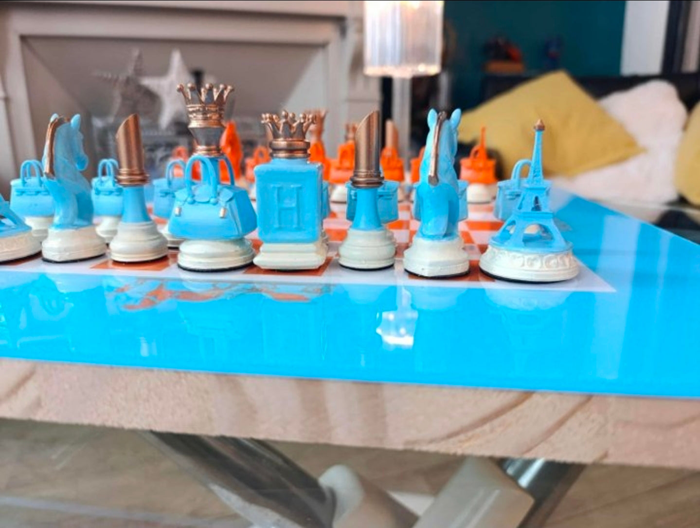 Scacchiera Hermès " Legno e Luce " ( Kleiner Artist )