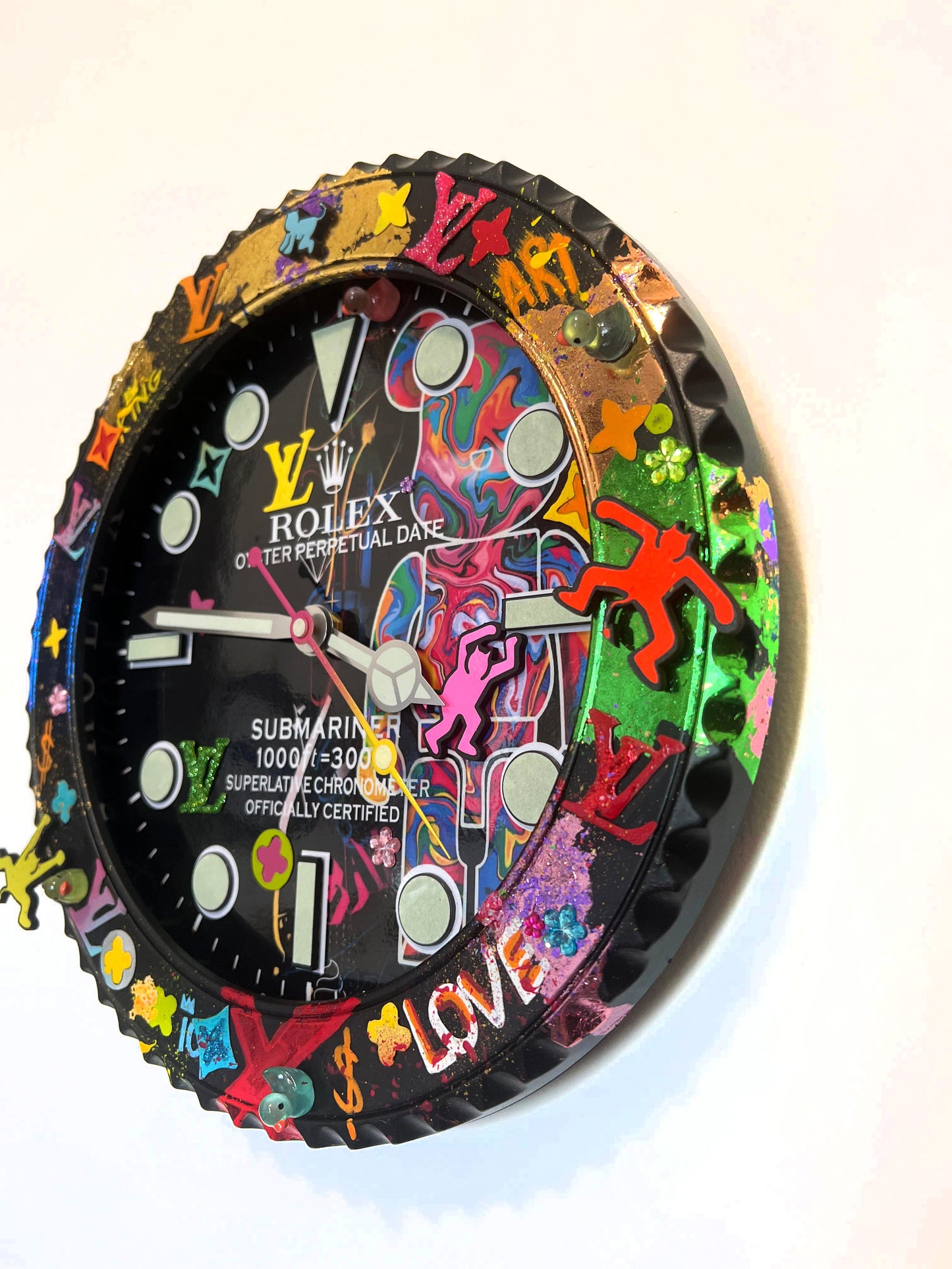 Orologio Custom Submariner Bearbrick da muro