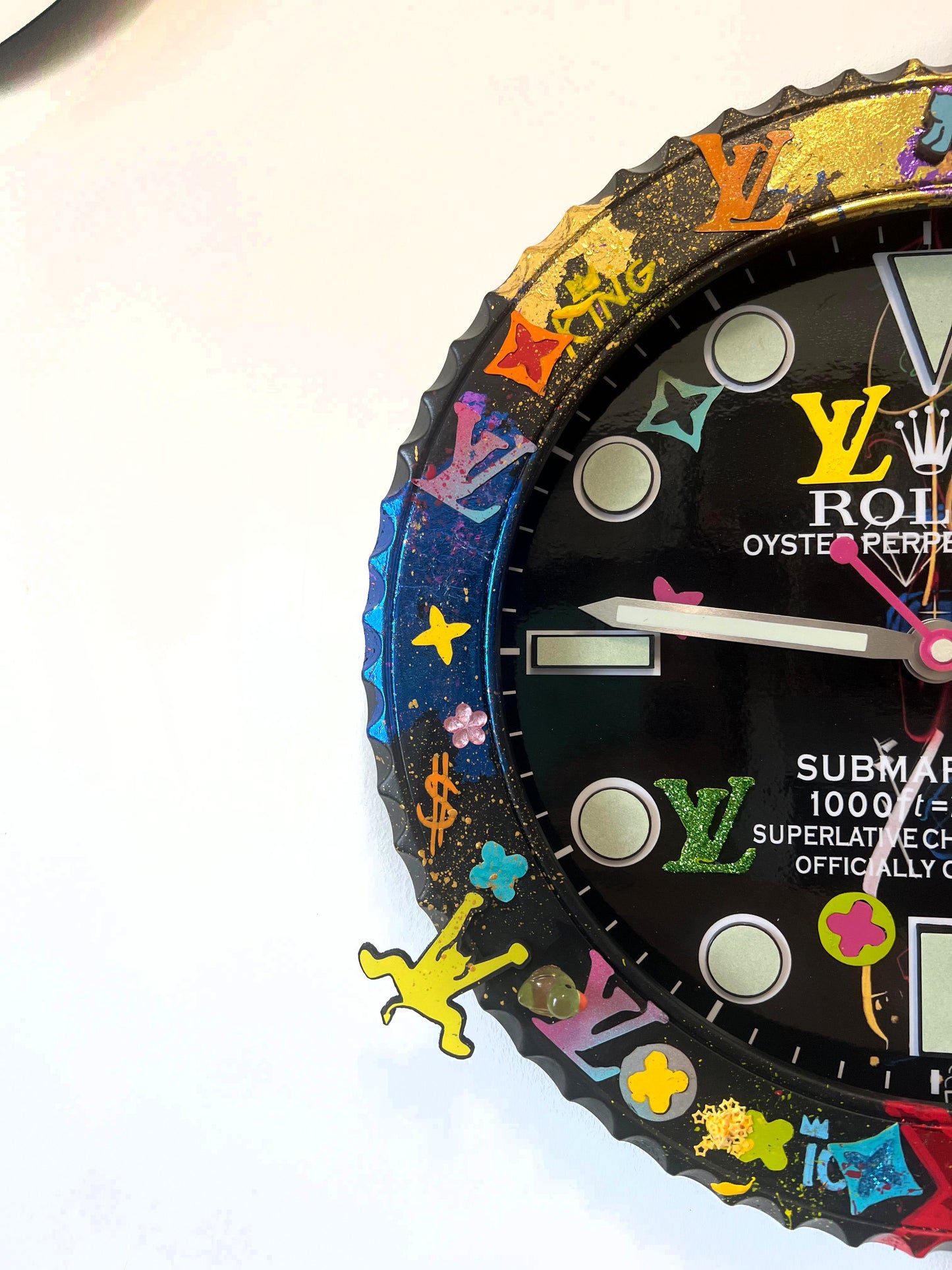 Orologio Custom Submariner Bearbrick da muro