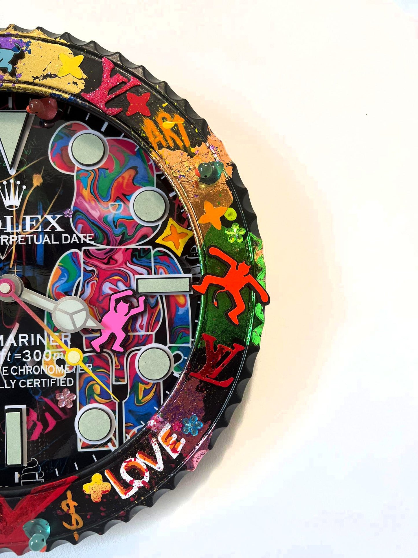 Orologio Custom Submariner Bearbrick da muro
