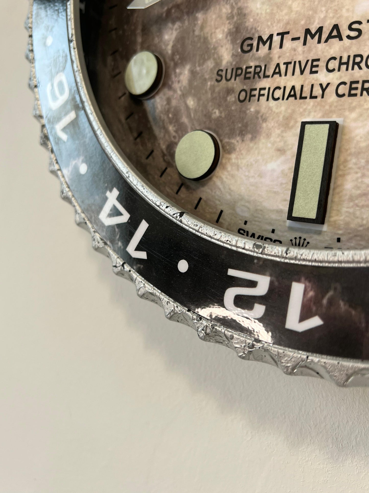 Orologio Gmt Gray Marble Custom da muro