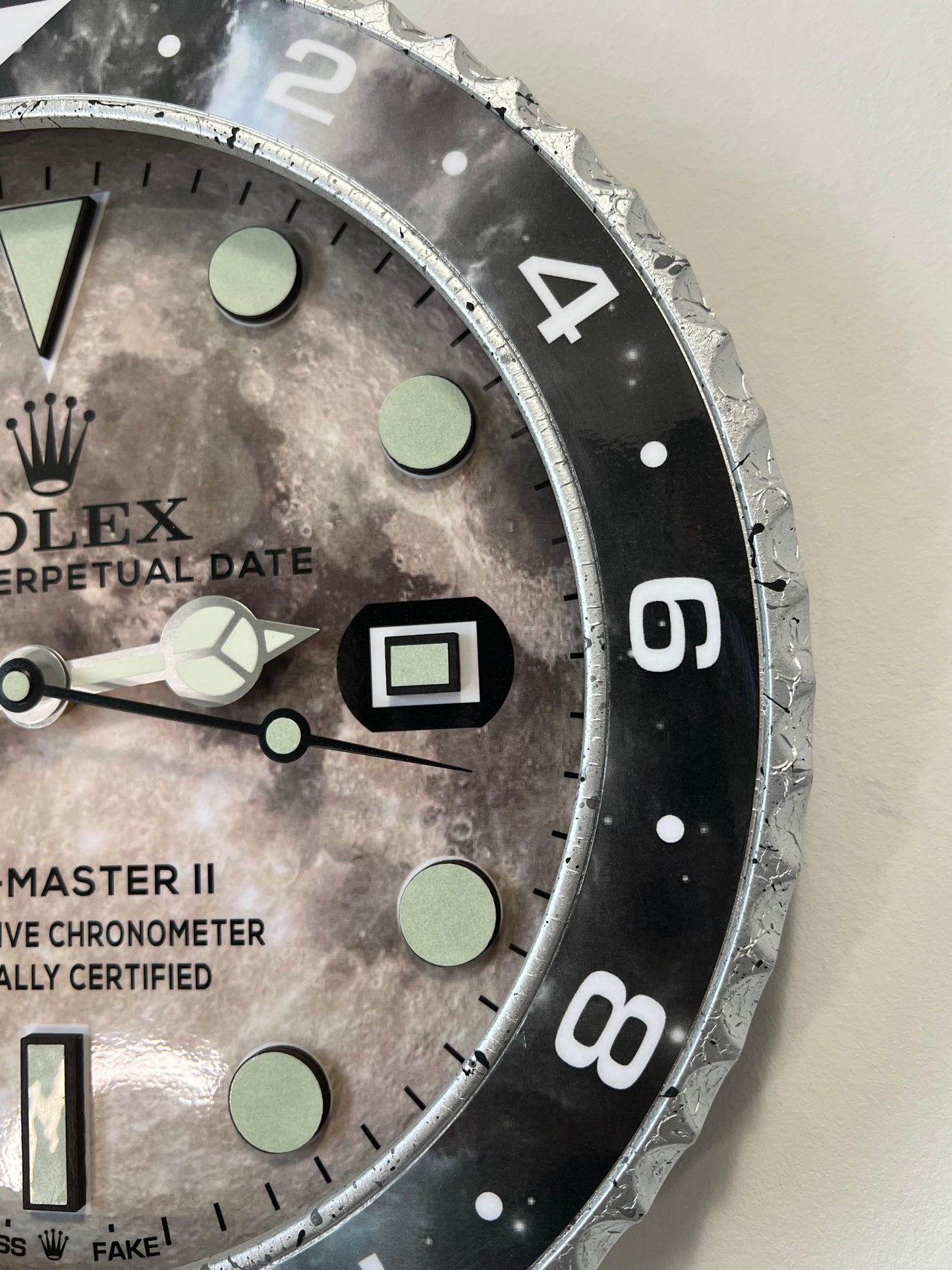 Orologio Gmt Gray Marble Custom da muro