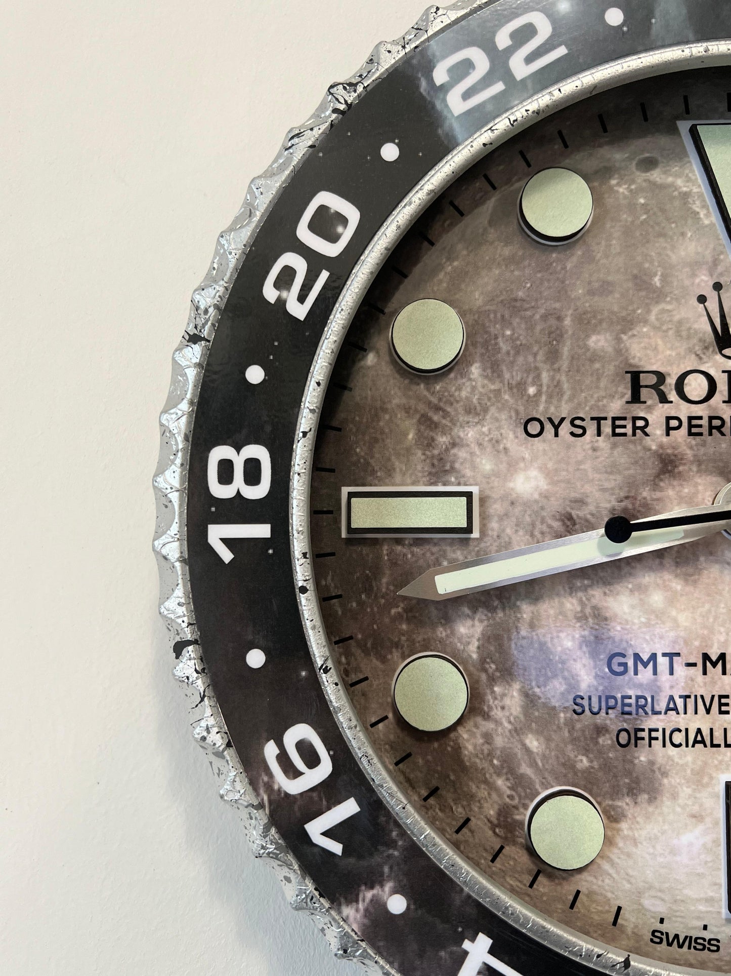 Orologio Gmt Gray Marble Custom da muro