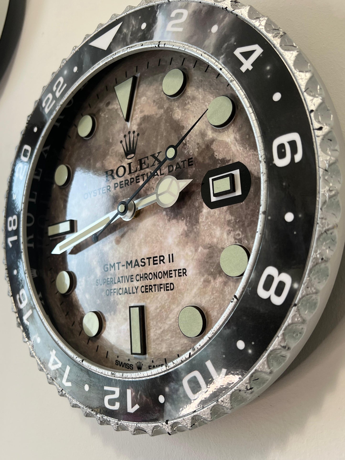 Orologio Gmt Gray Marble Custom da muro