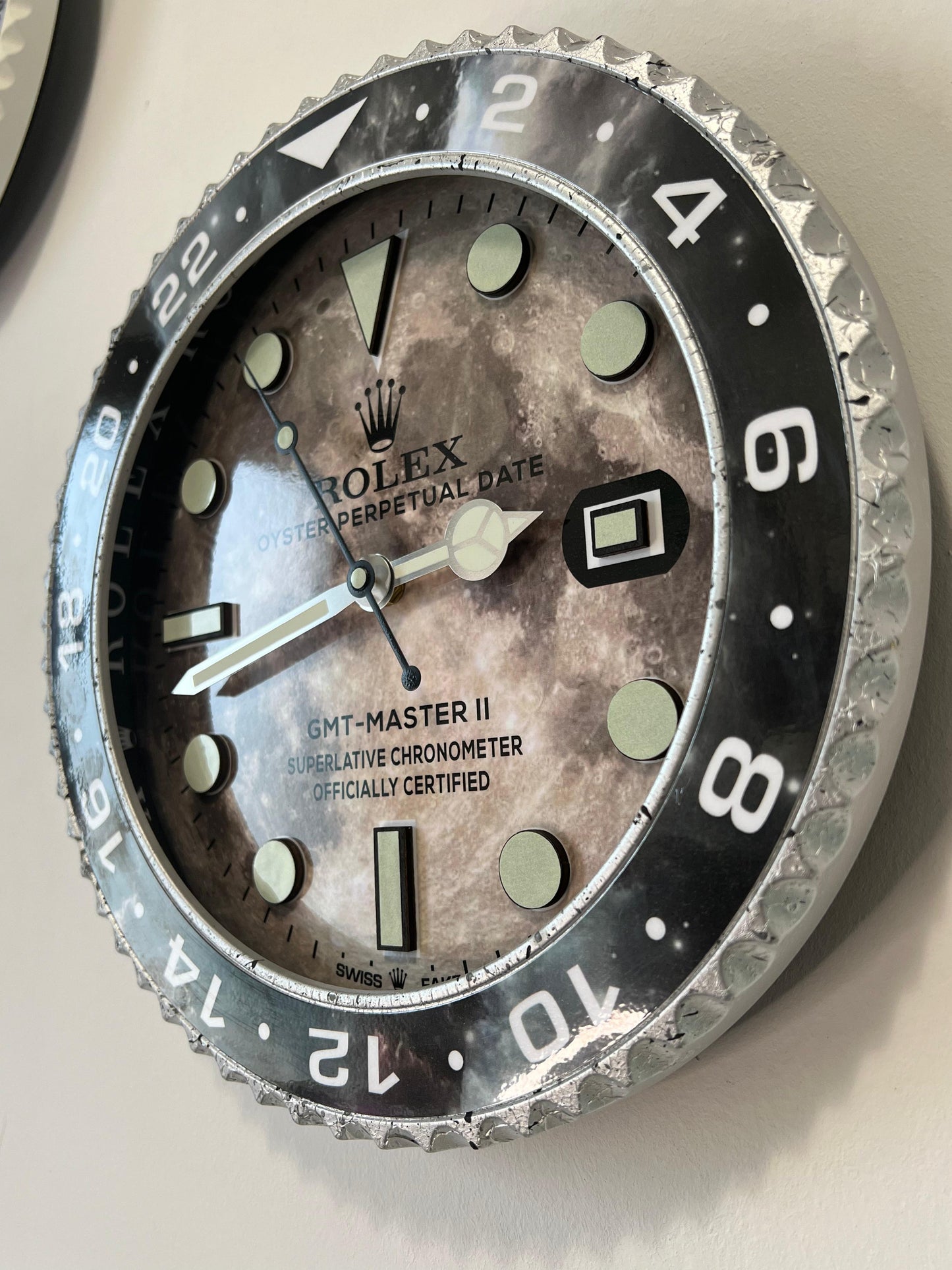 Orologio Gmt Gray Marble Custom da muro