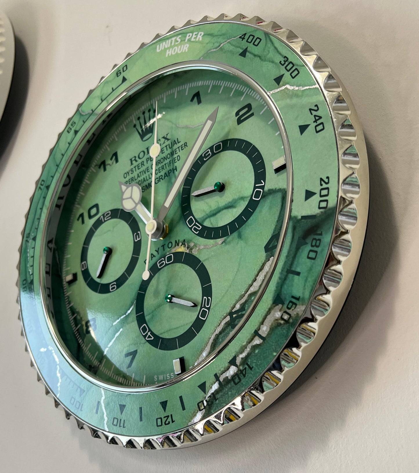 Orologio Day Green Wave Custom da muro