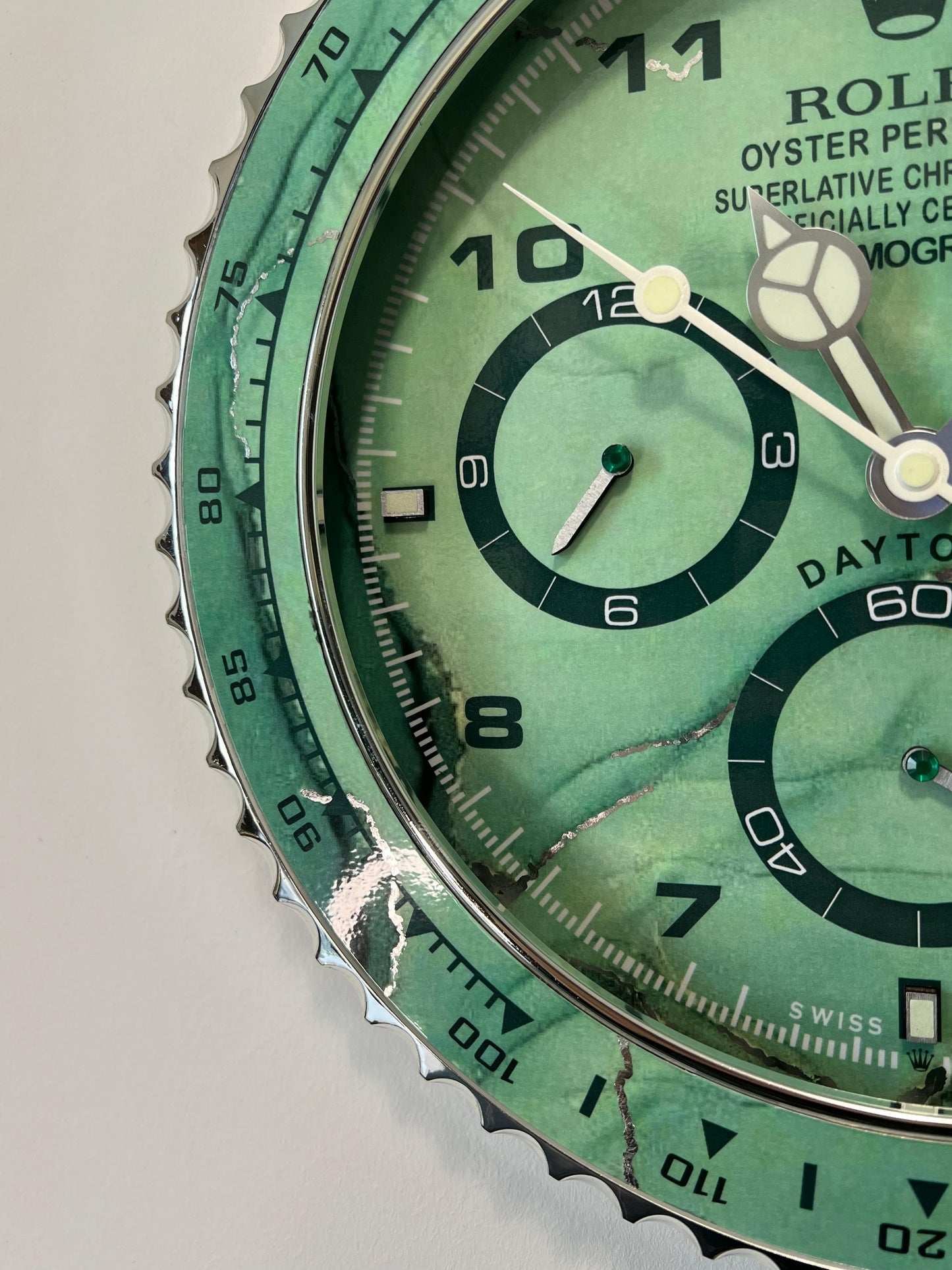 Orologio Day Green Wave Custom da Parete