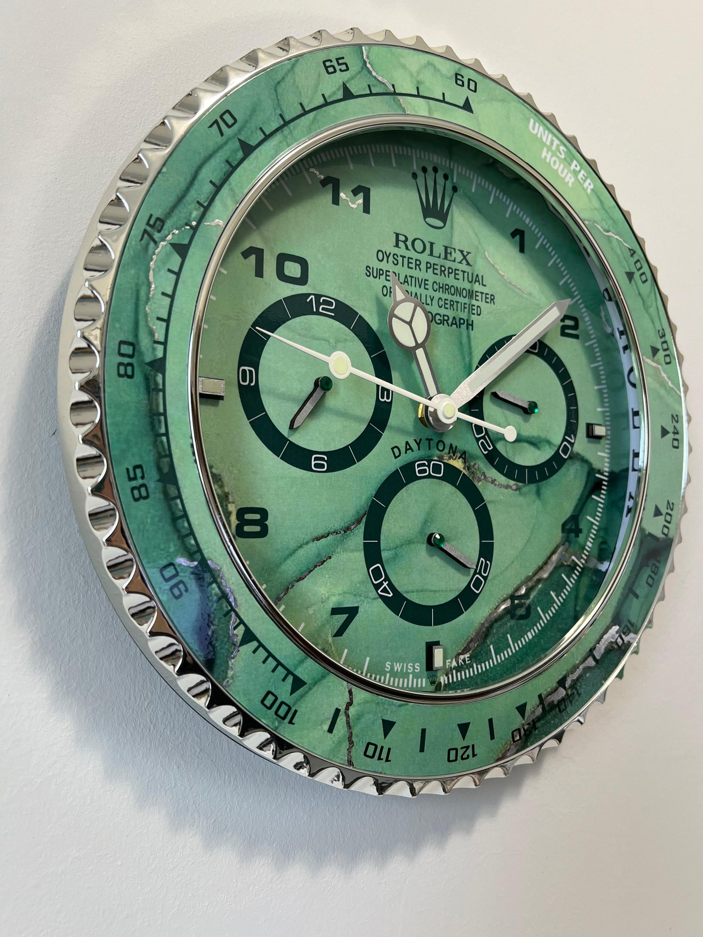Orologio Day Green Wave Custom da muro