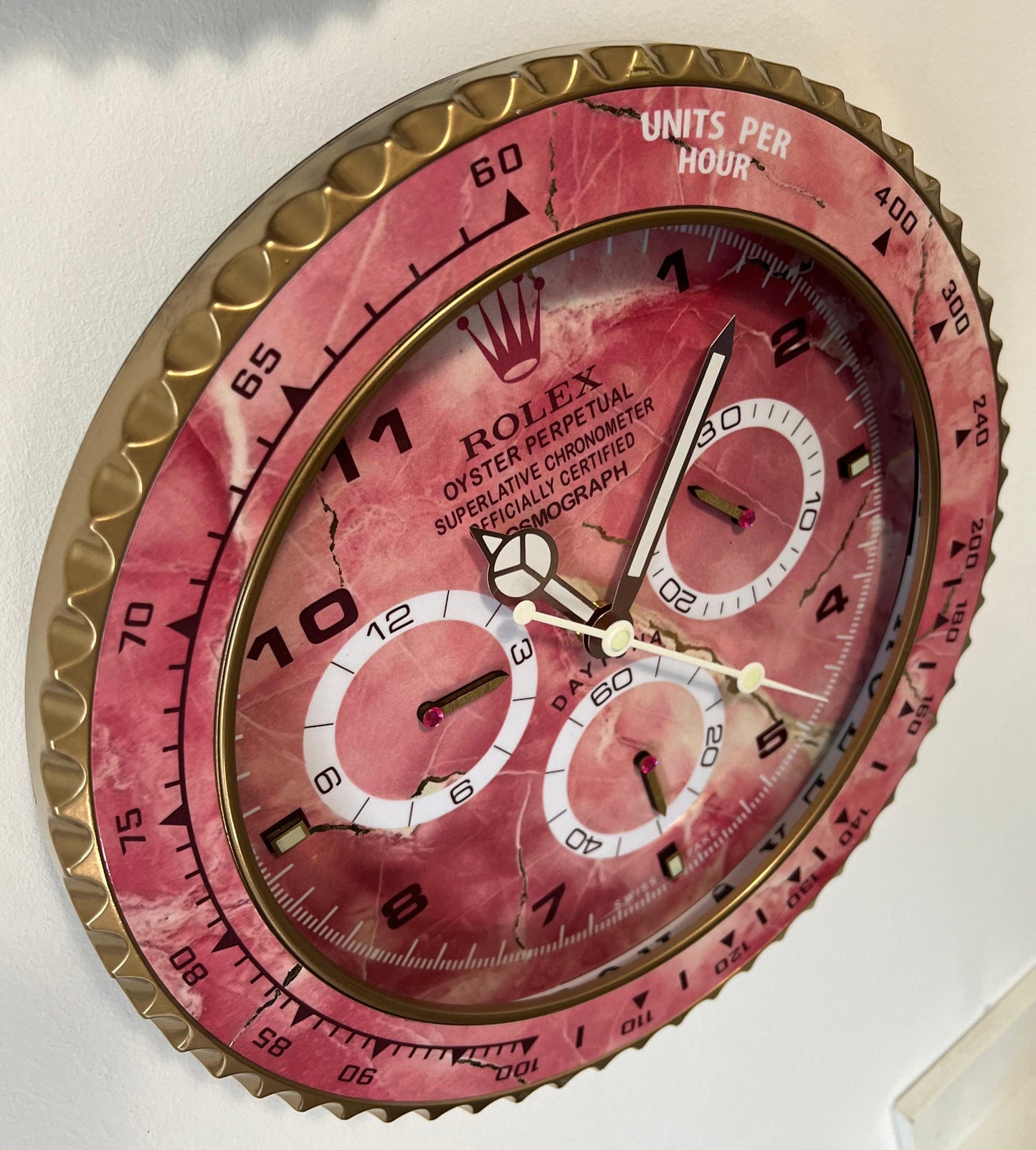 Orologio Day Pink Wave Custom da muro