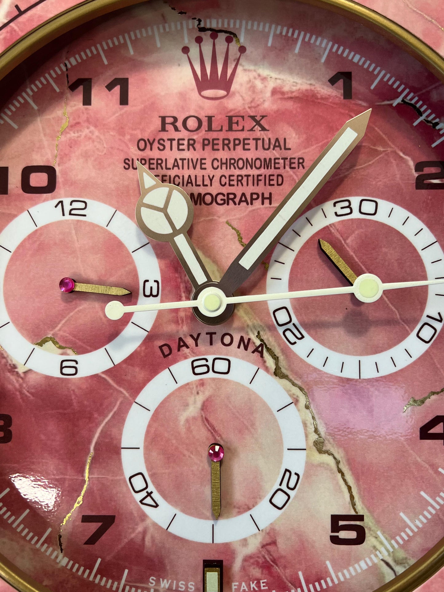 Orologio Day Pink Wave Custom da muro