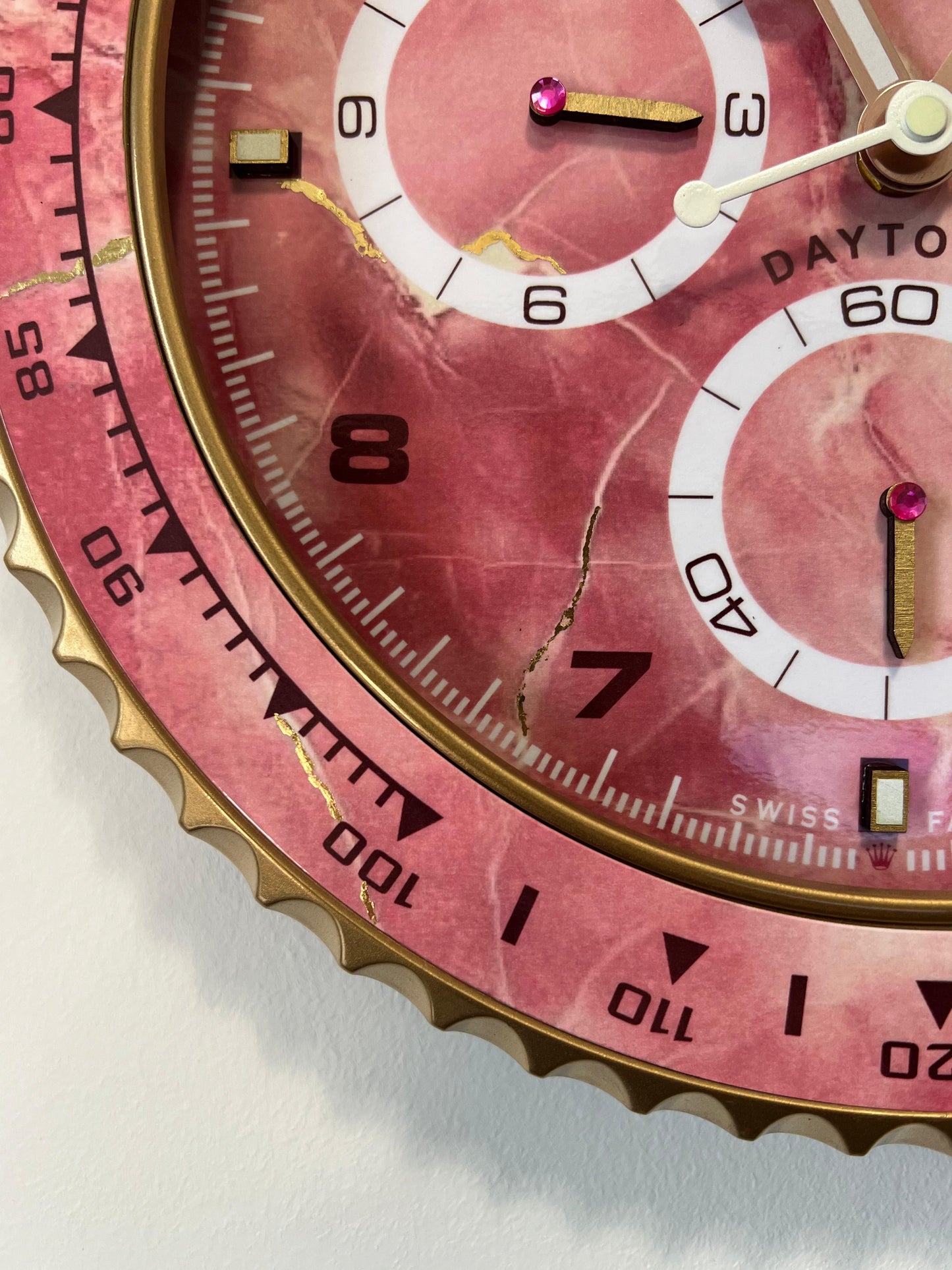 Orologio Day Pink Wave Custom da muro