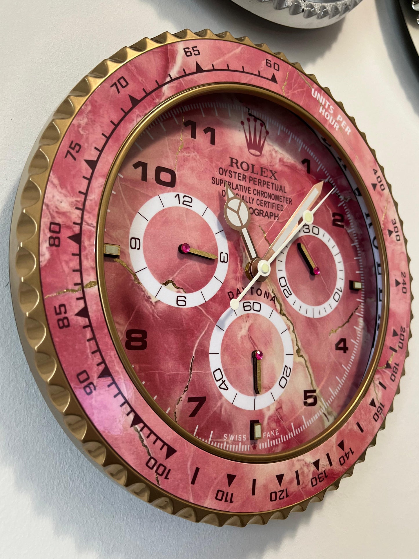 Orologio Day Pink Wave Custom da muro