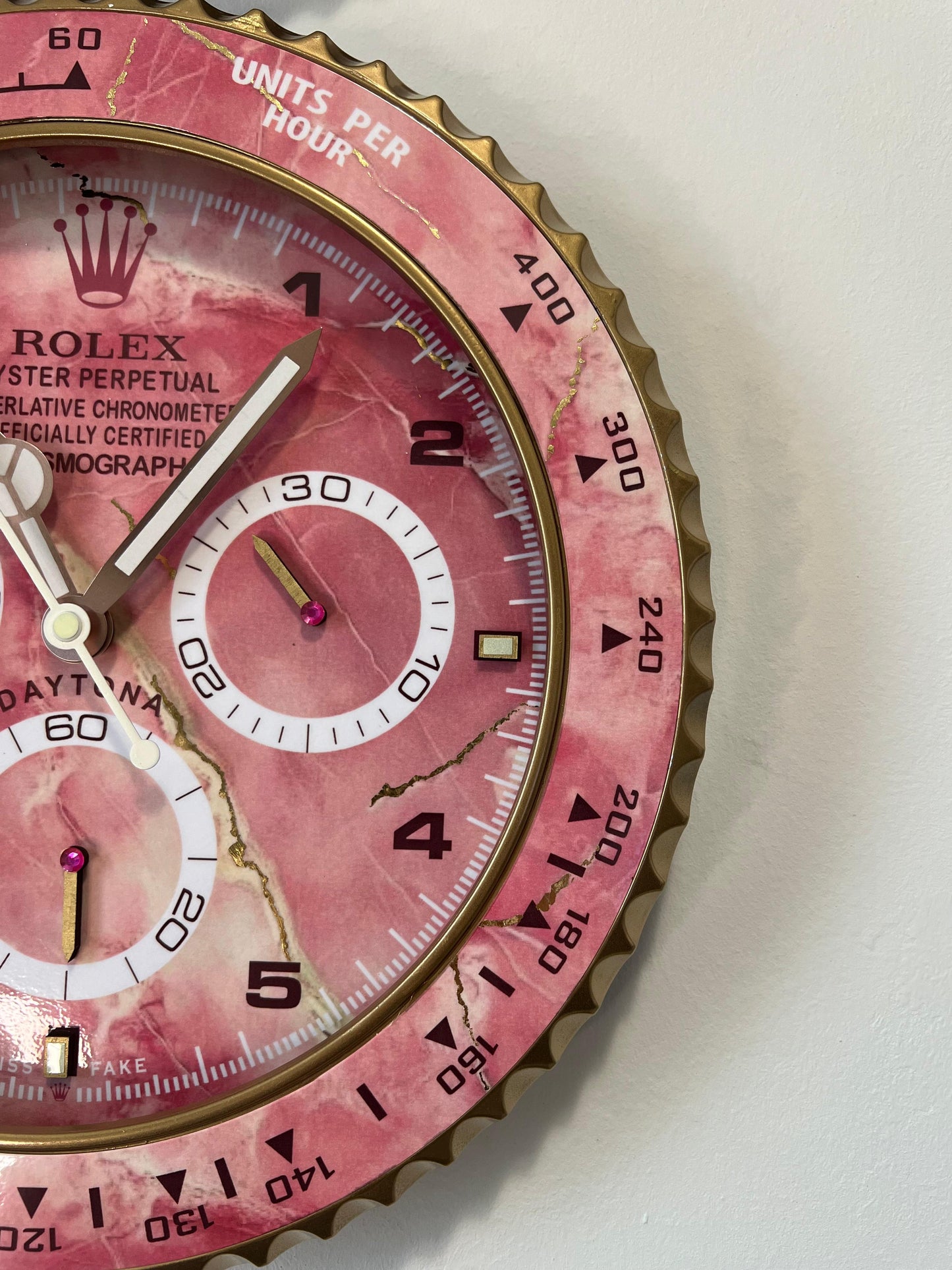Orologio Day Pink Wave Custom da muro