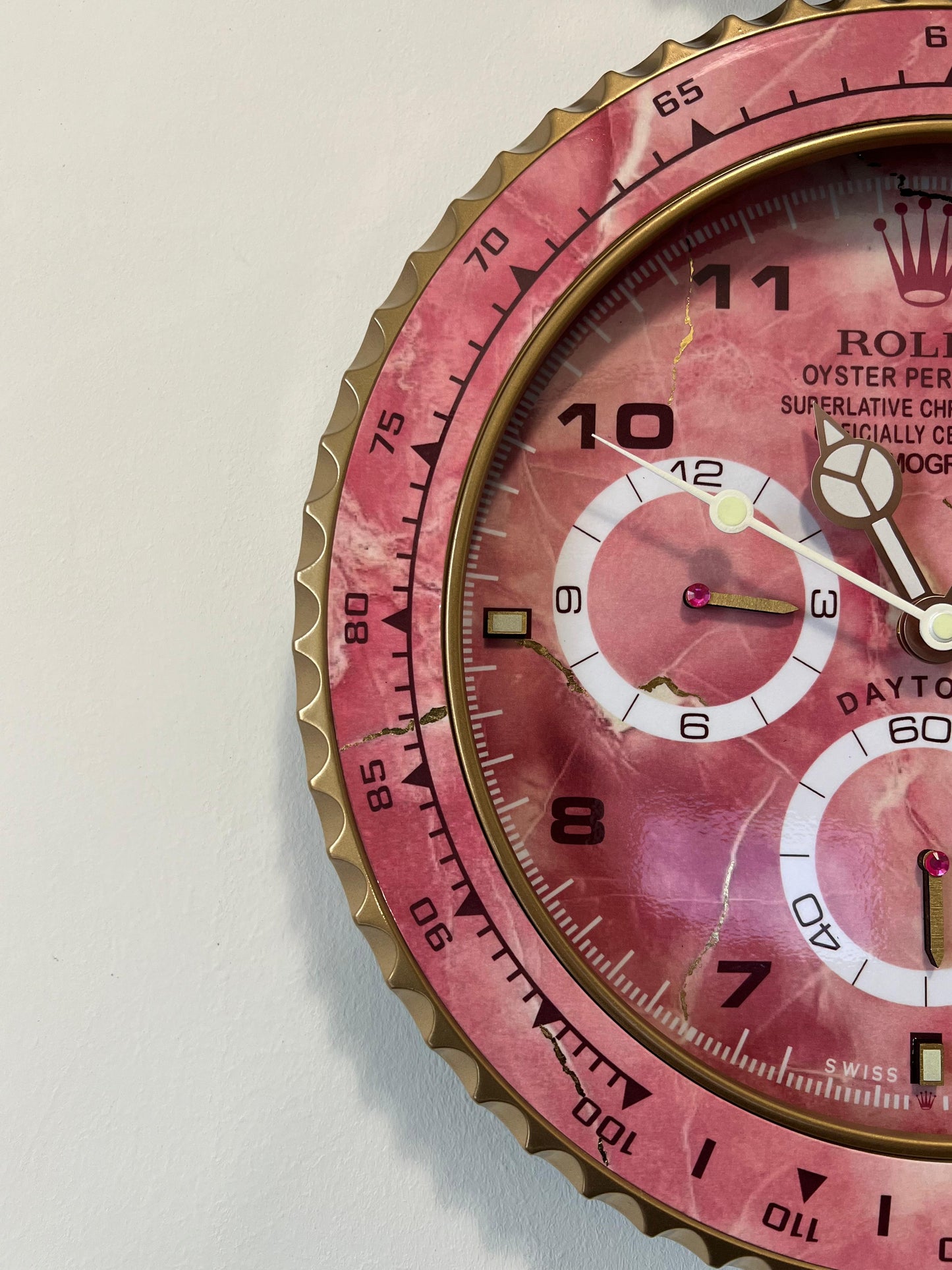 Orologio Day Pink Wave Custom da muro