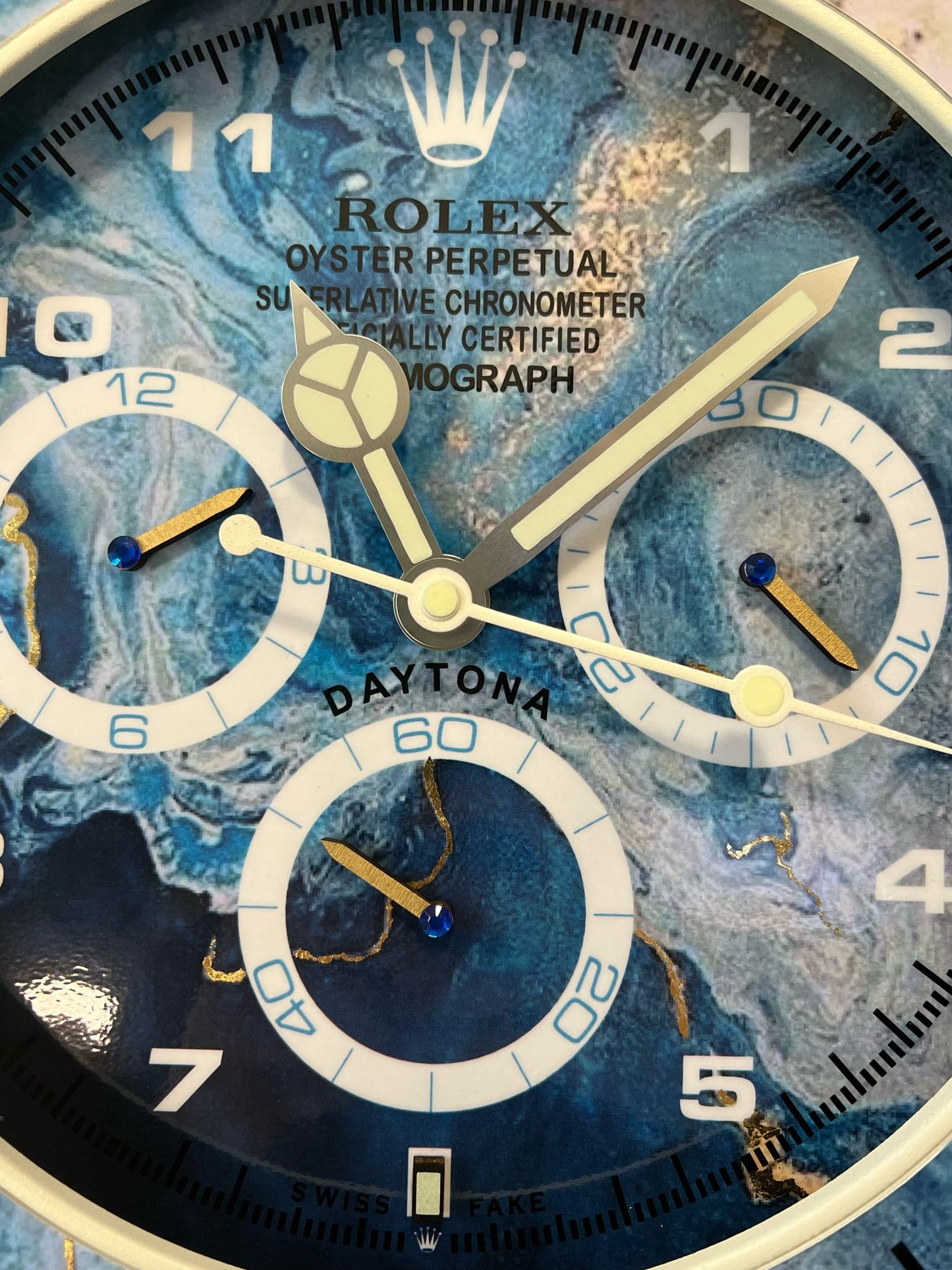 Orologio Day Blue Wave Custom da muro