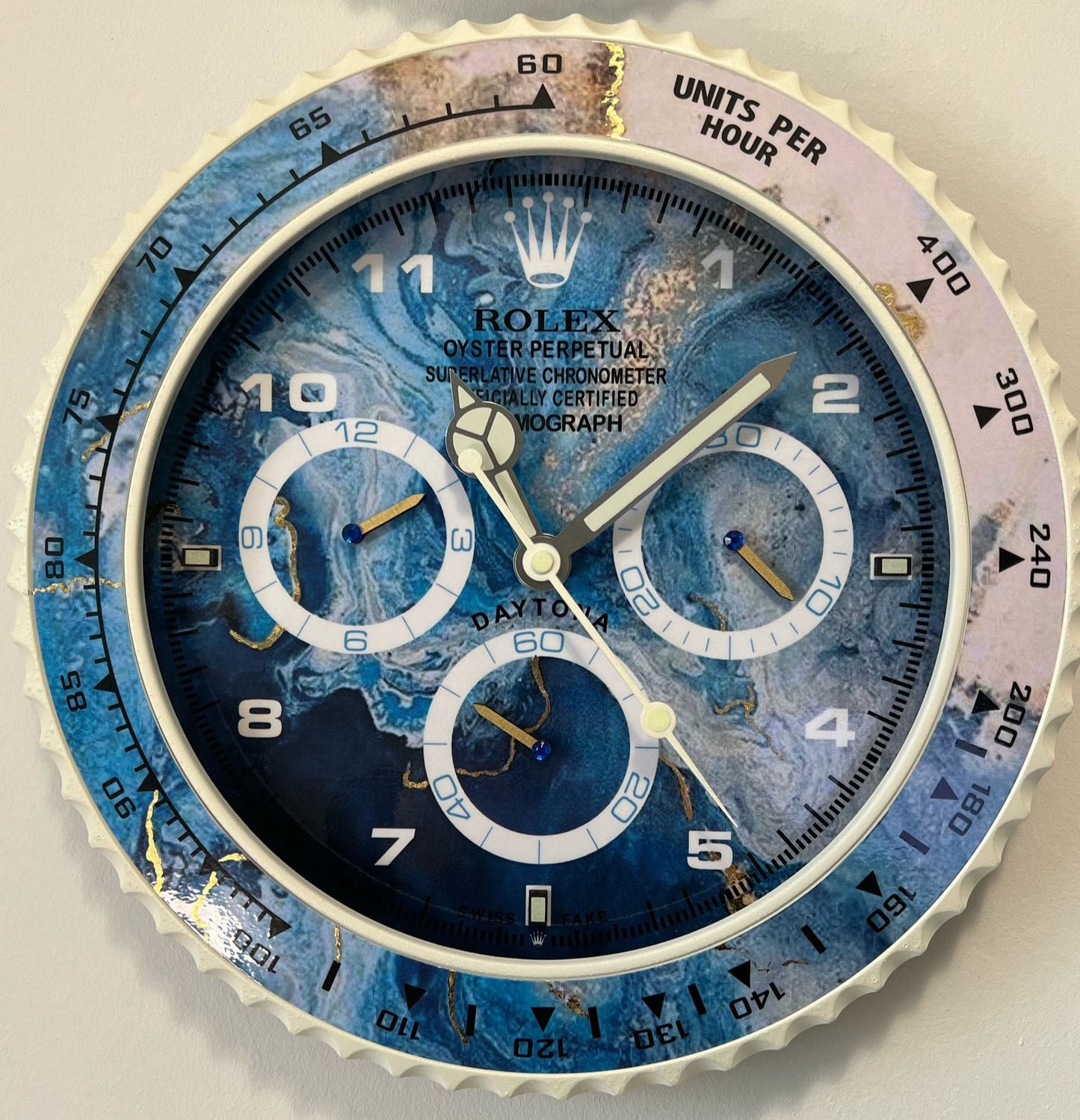Orologio Day Blue Wave Custom da muro