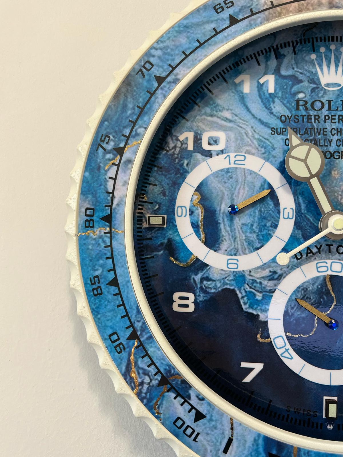Orologio Day Blue Wave Custom da muro