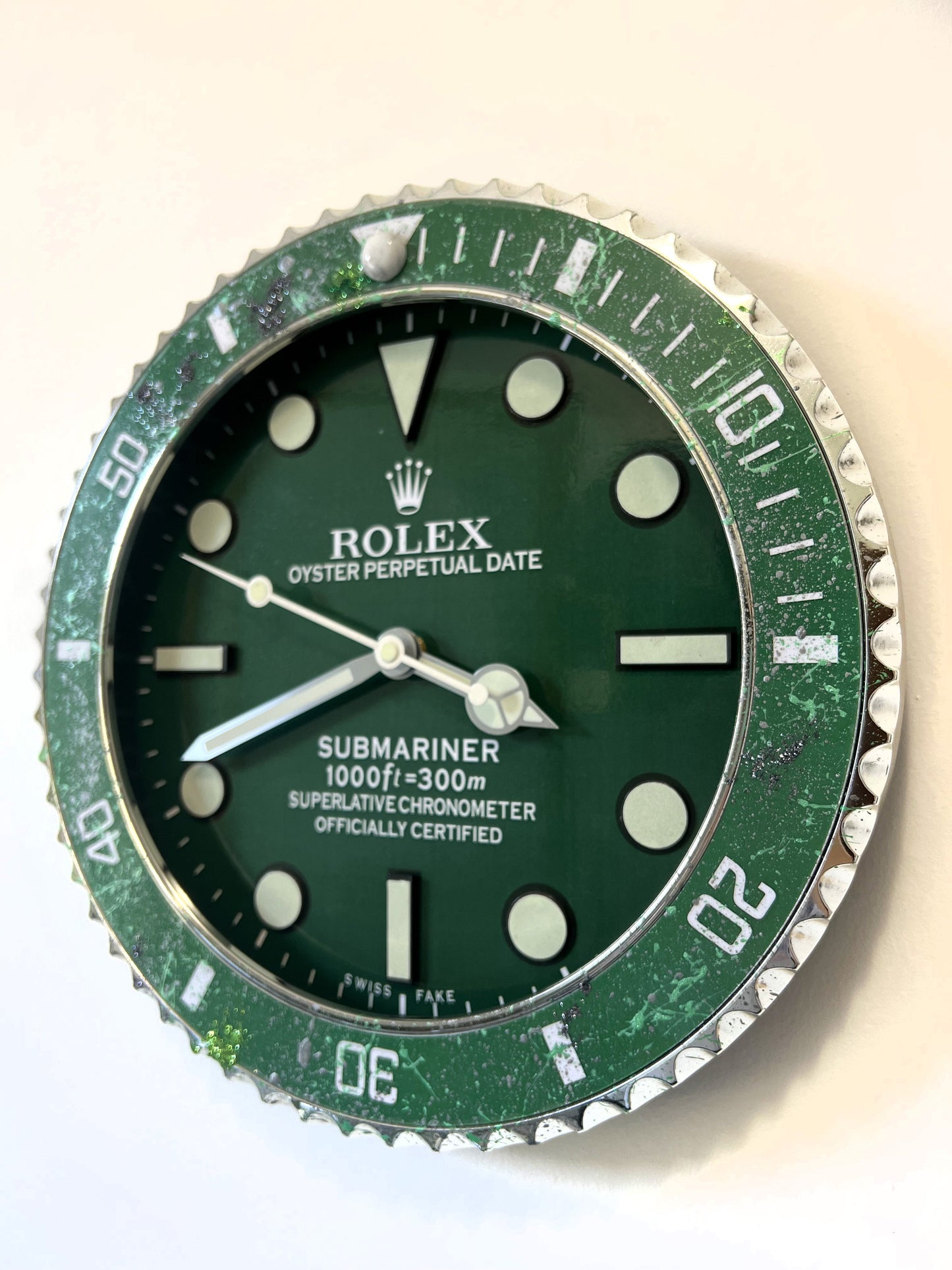 Orologio Submariner Classic Green Custom da muro