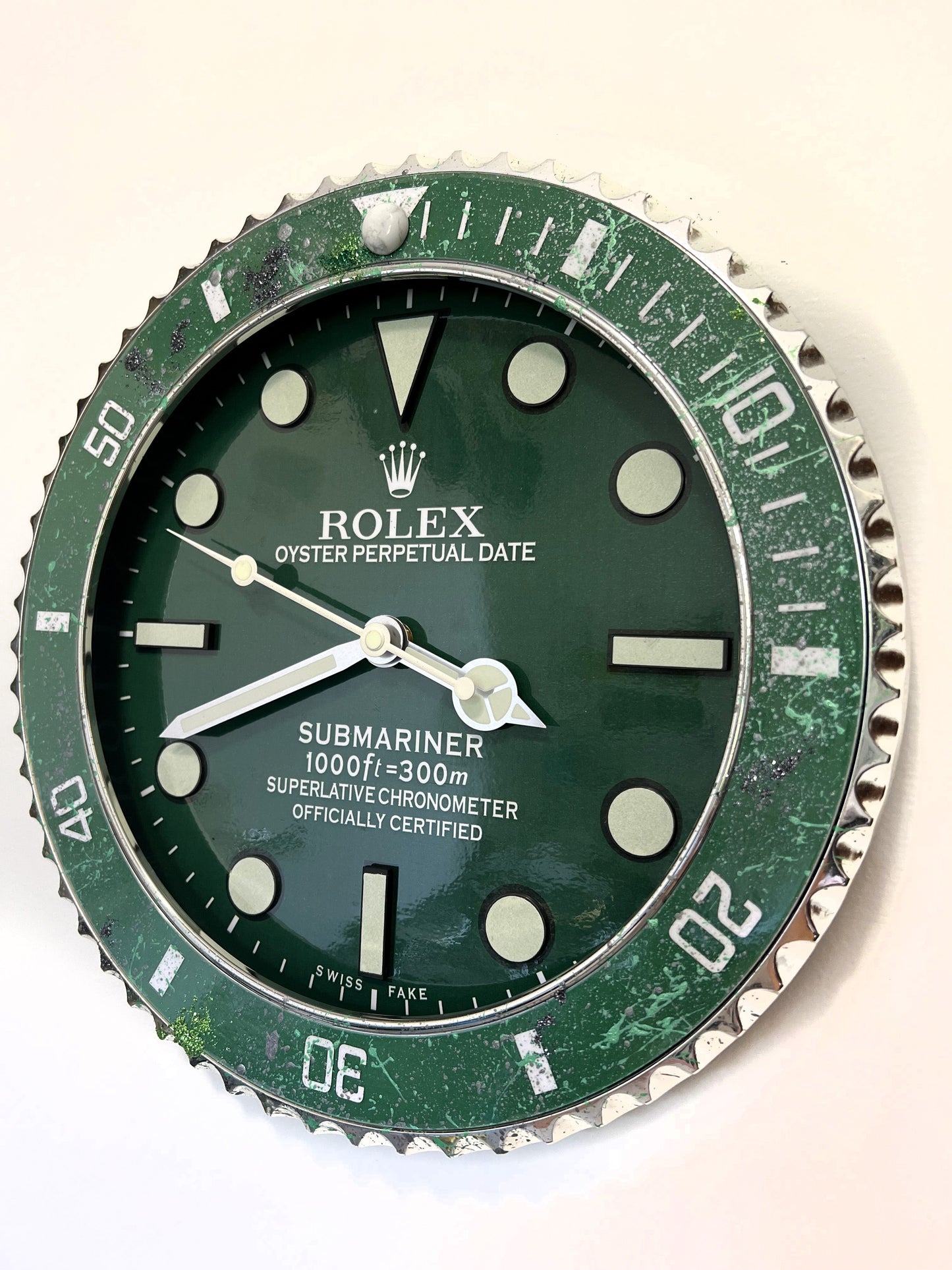Orologio Submariner Classic Green Custom da muro