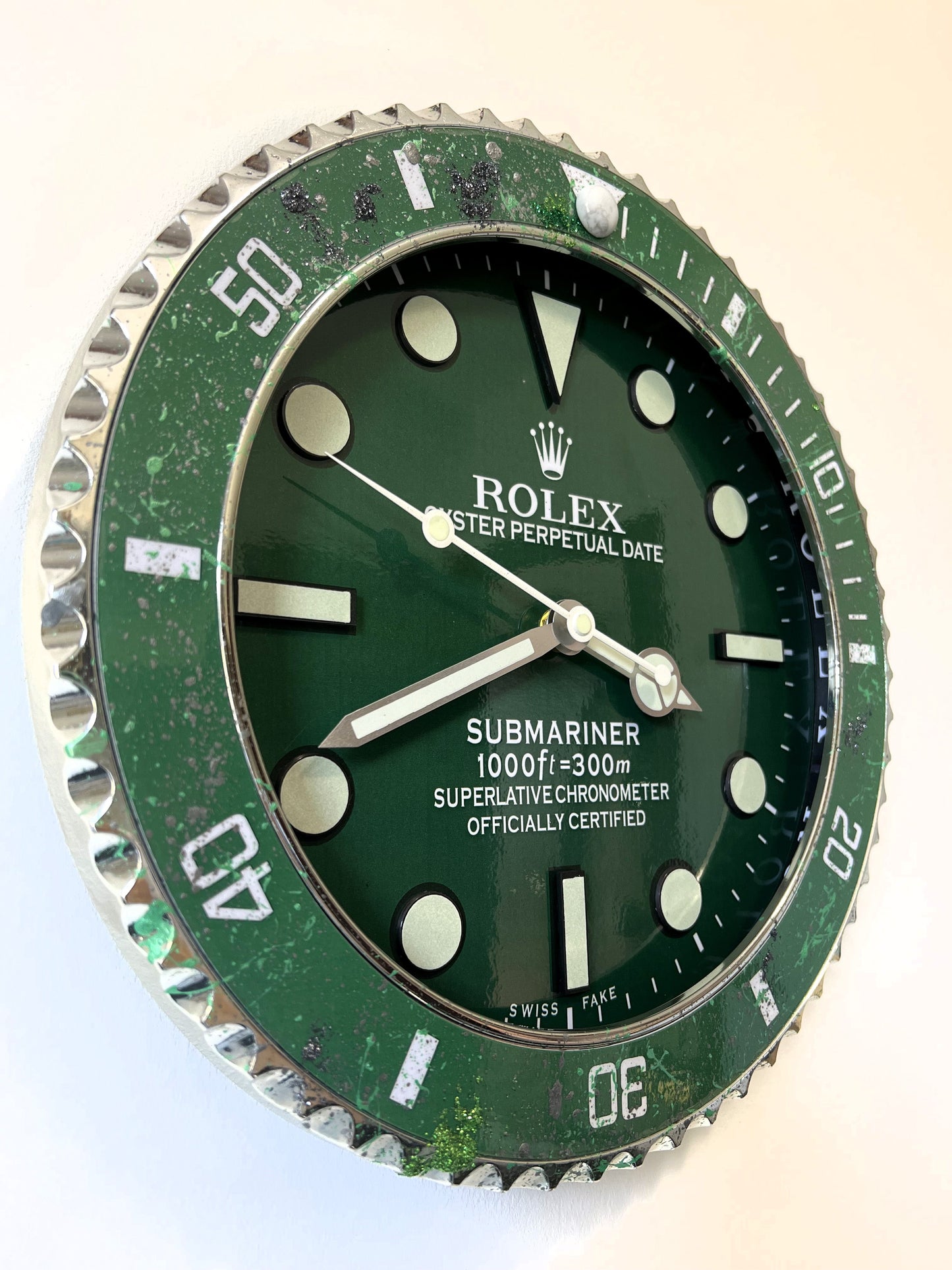 Orologio Submariner Classic Green Custom da muro