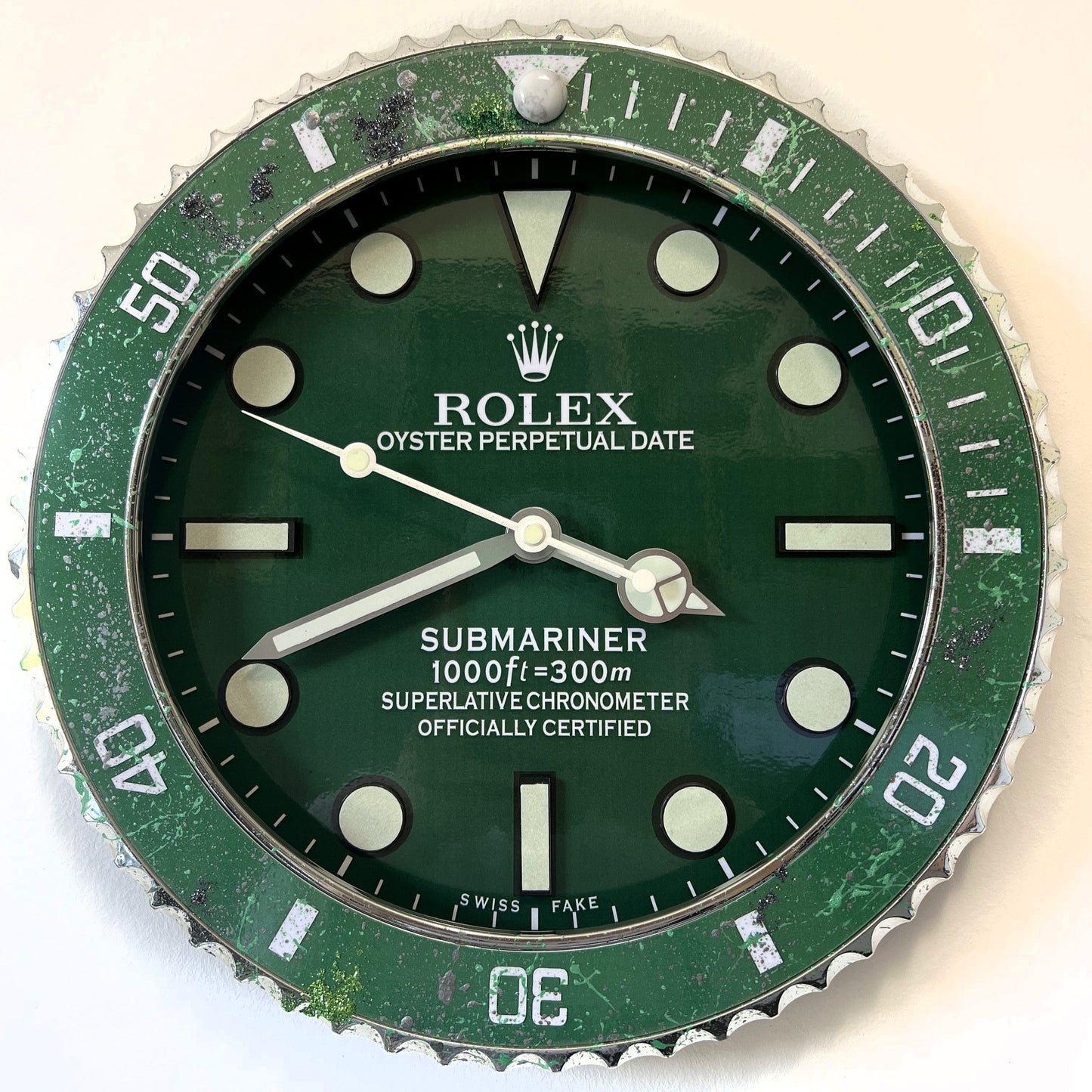 Orologio Submariner Classic Green Custom da muro