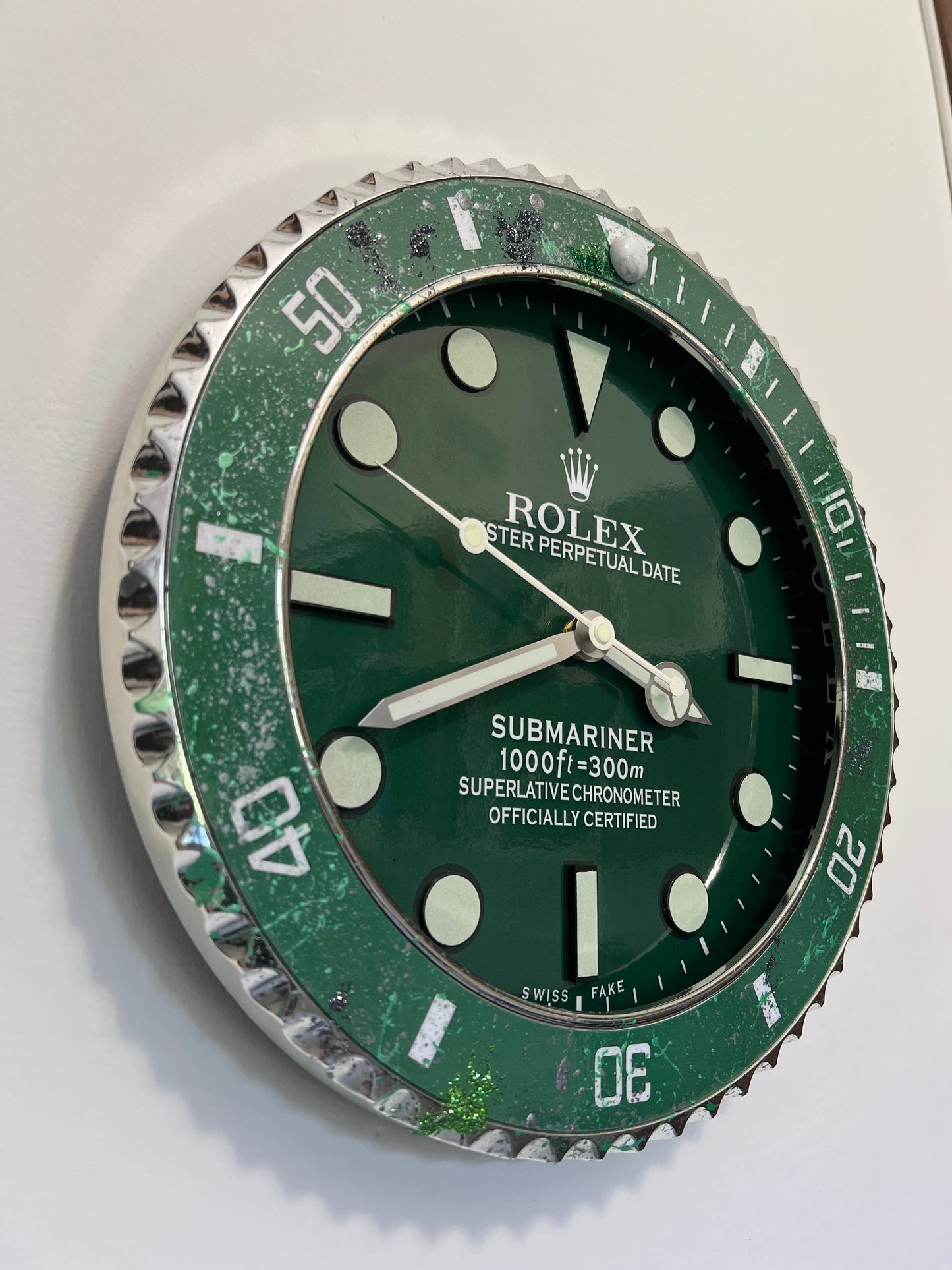 Orologio Submariner Classic Green Custom da muro