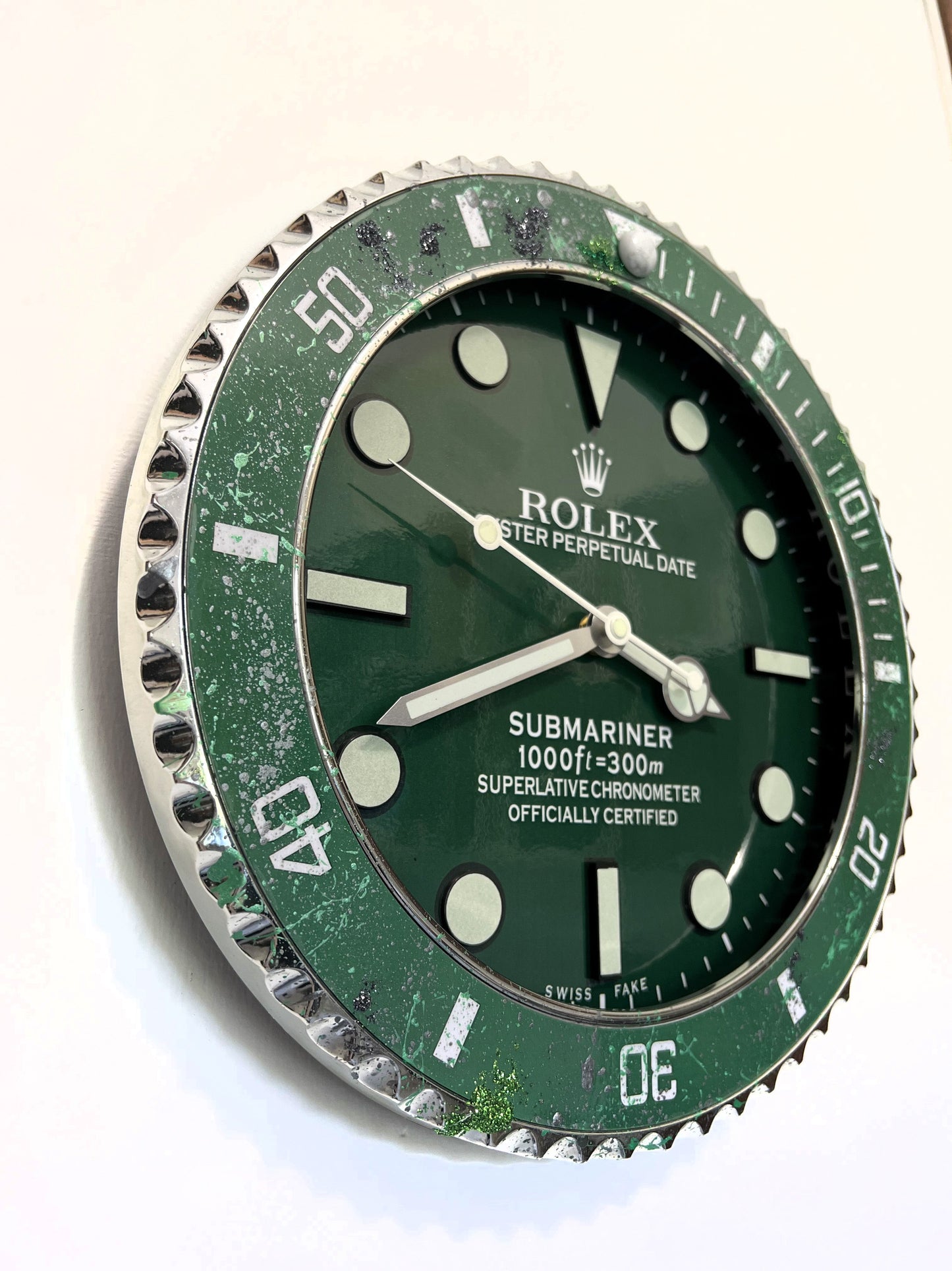 Orologio Submariner Classic Green Custom da muro