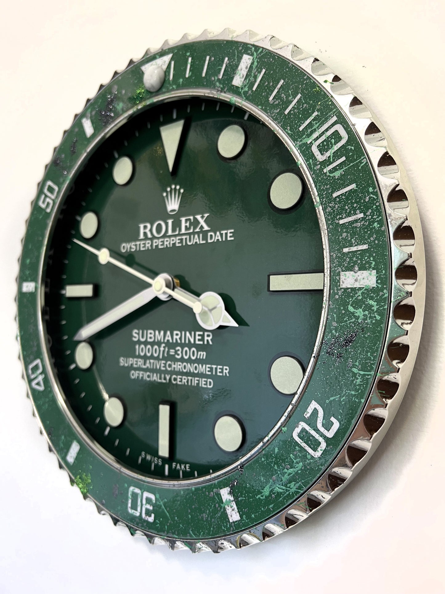 Orologio Submariner Classic Green Custom da muro