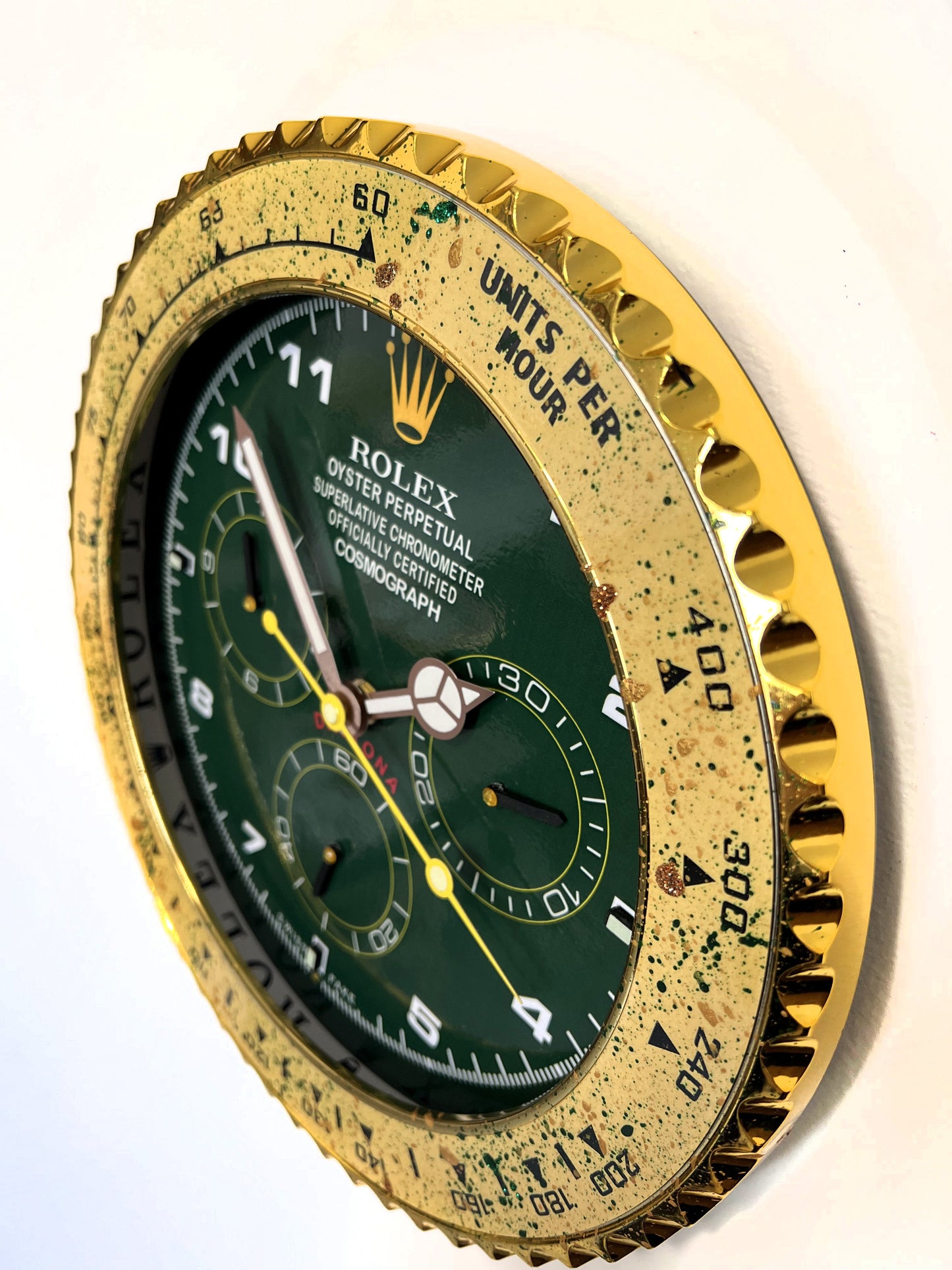 Orologio Day Green Gold Custom da muro