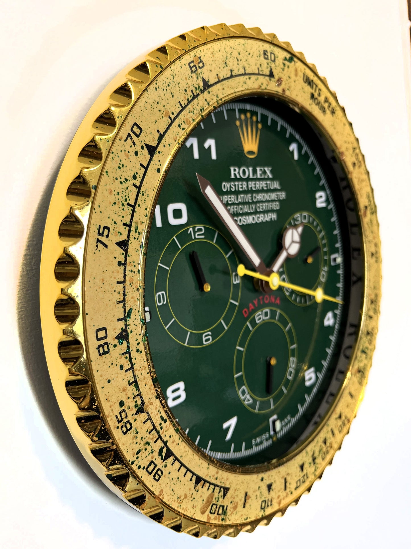 Orologio Day Green Gold Custom da muro