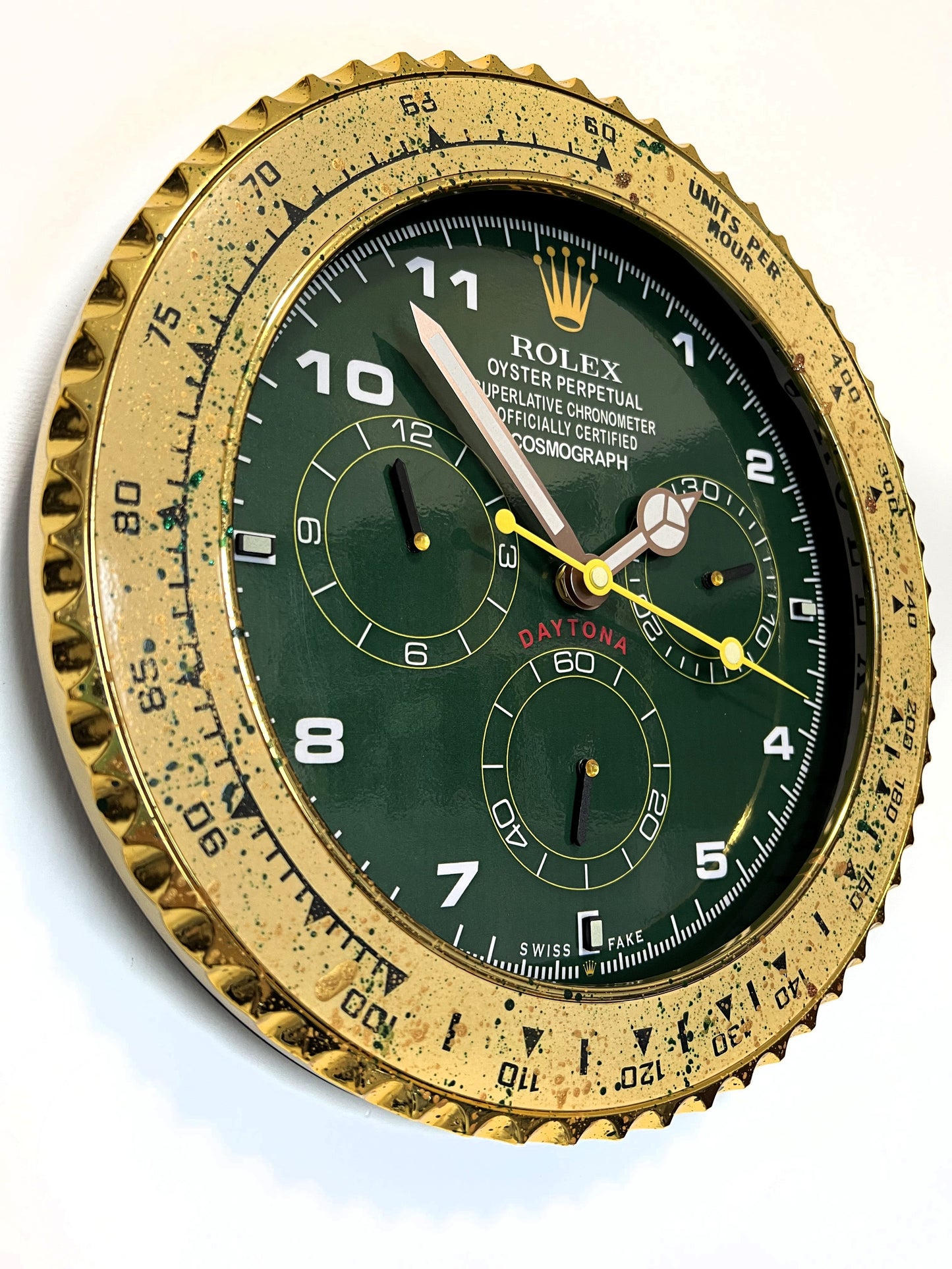 Orologio Day Green Gold Custom da muro