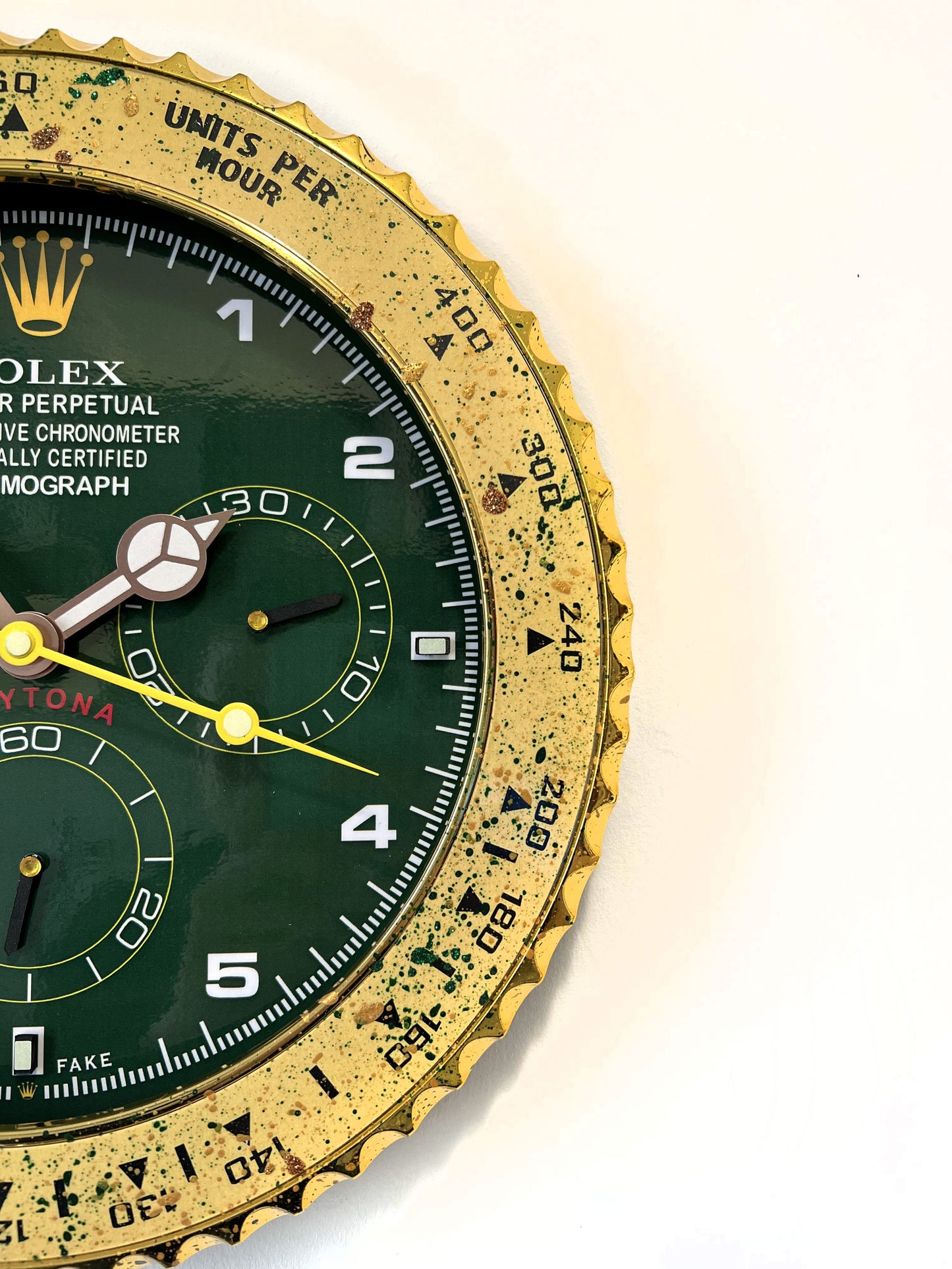 Orologio Day Green Gold Custom da muro