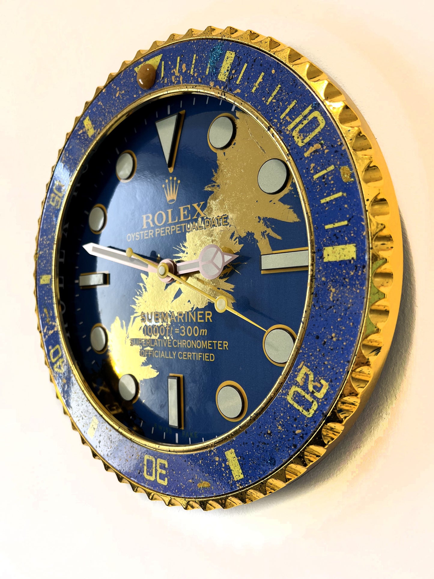 Orologio Submariner Deep Blue Custom da muro