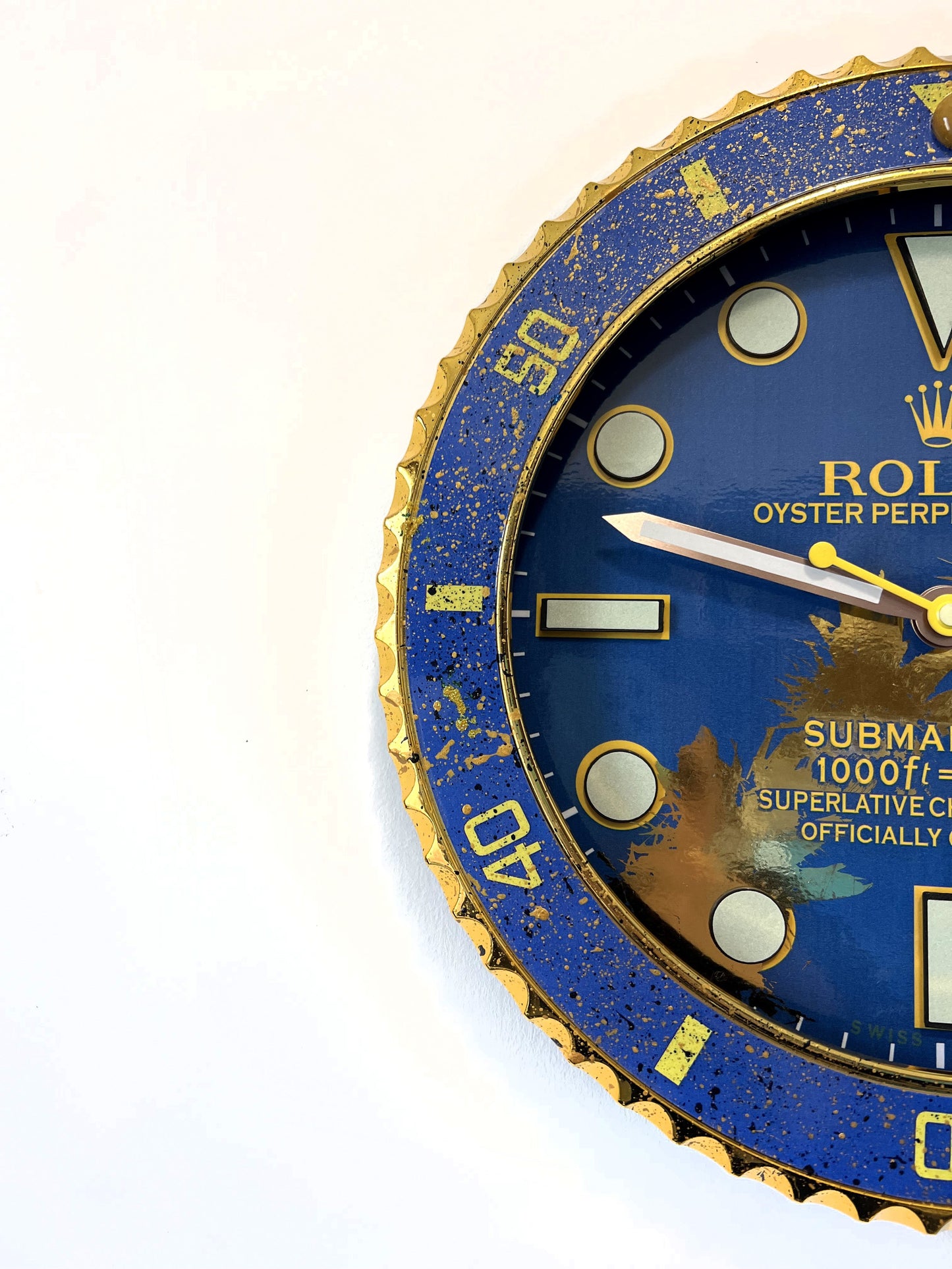 Orologio Submariner Deep Blue Custom da muro
