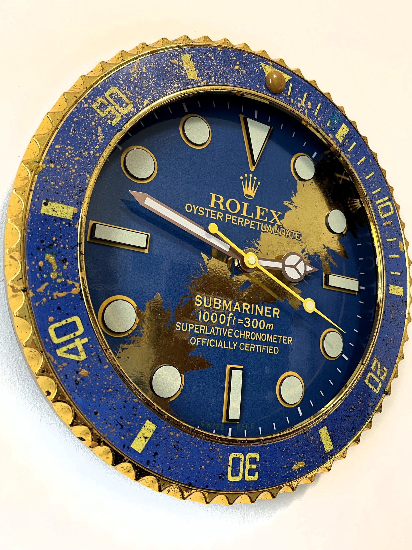 Orologio Submariner Deep Blue Custom da muro