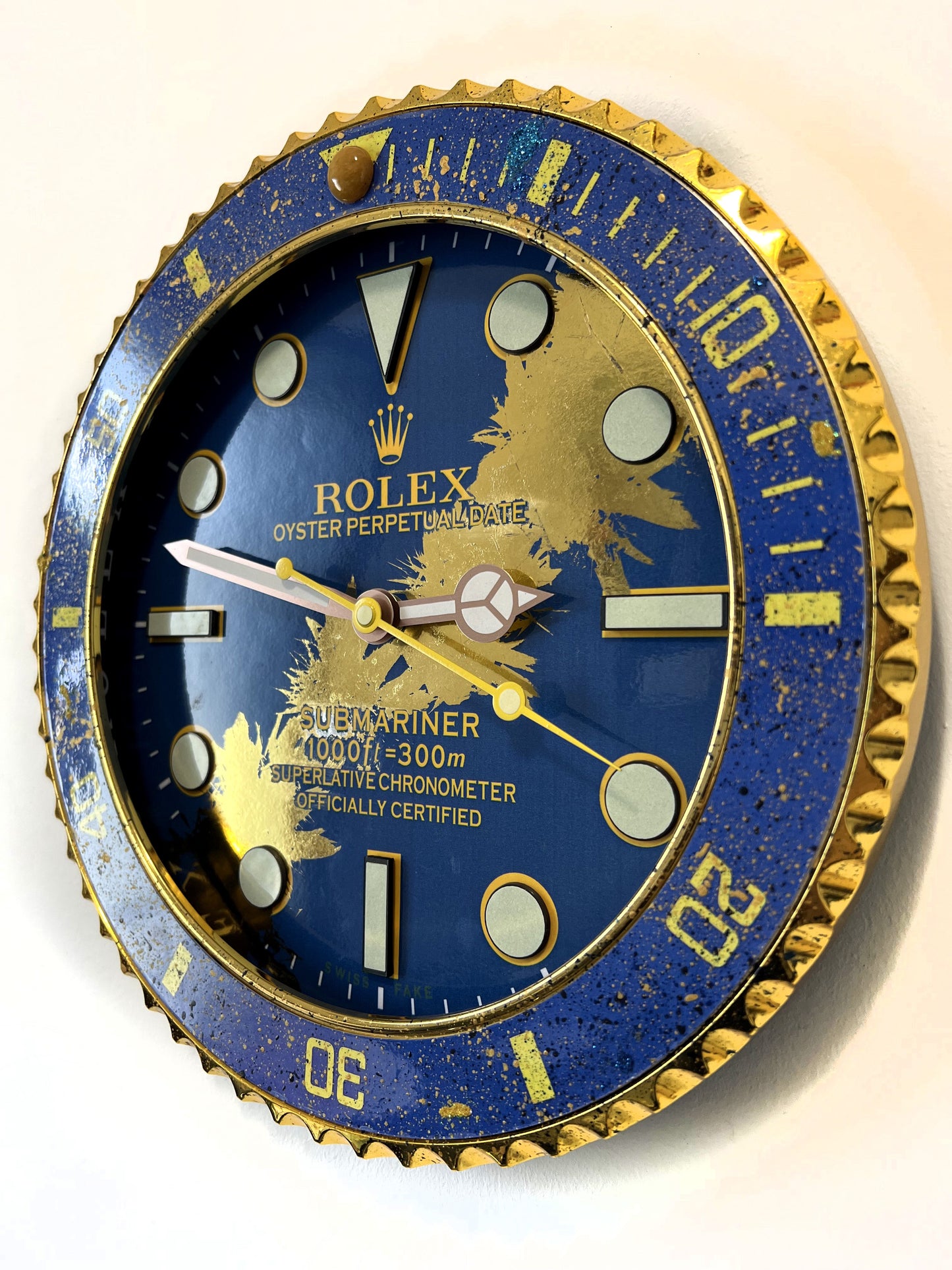 Orologio Submariner Deep Blue Custom da muro